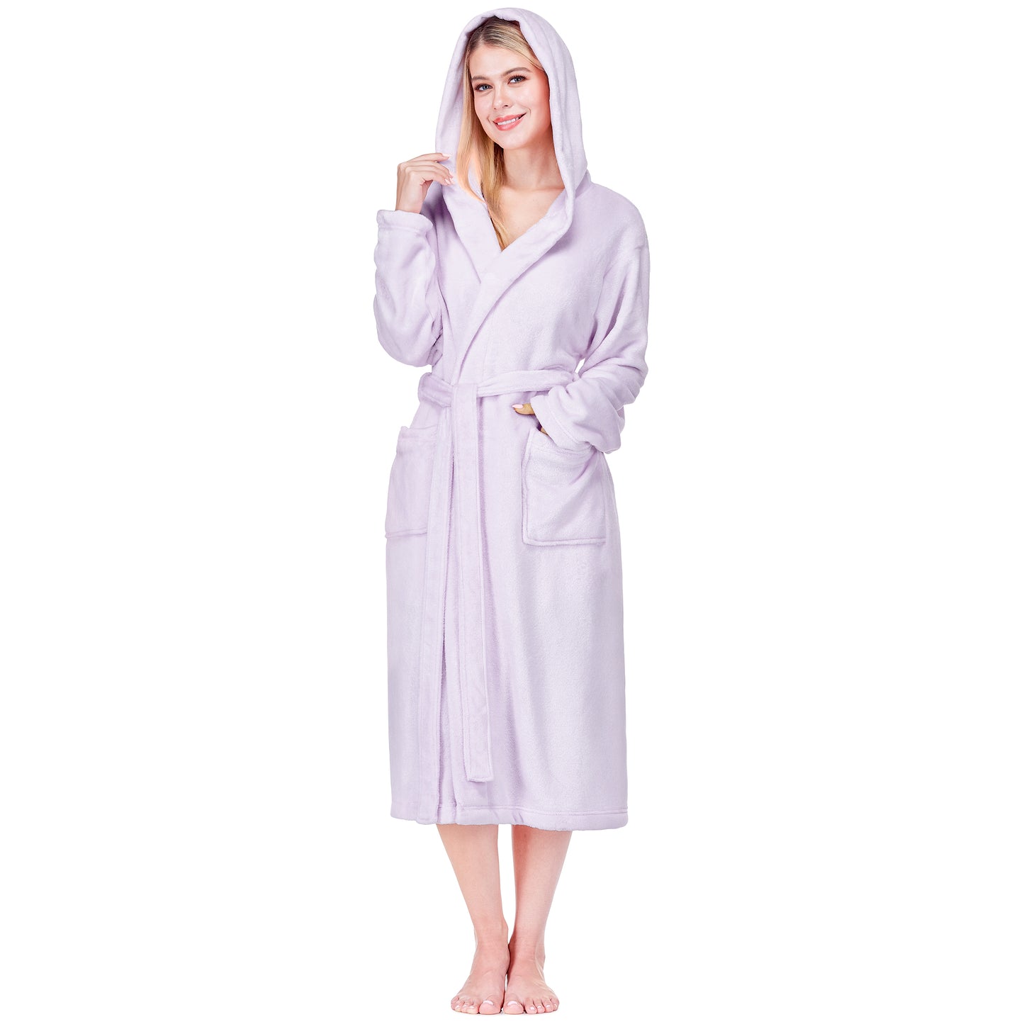 Women's Classic Fleece Robe with Hood