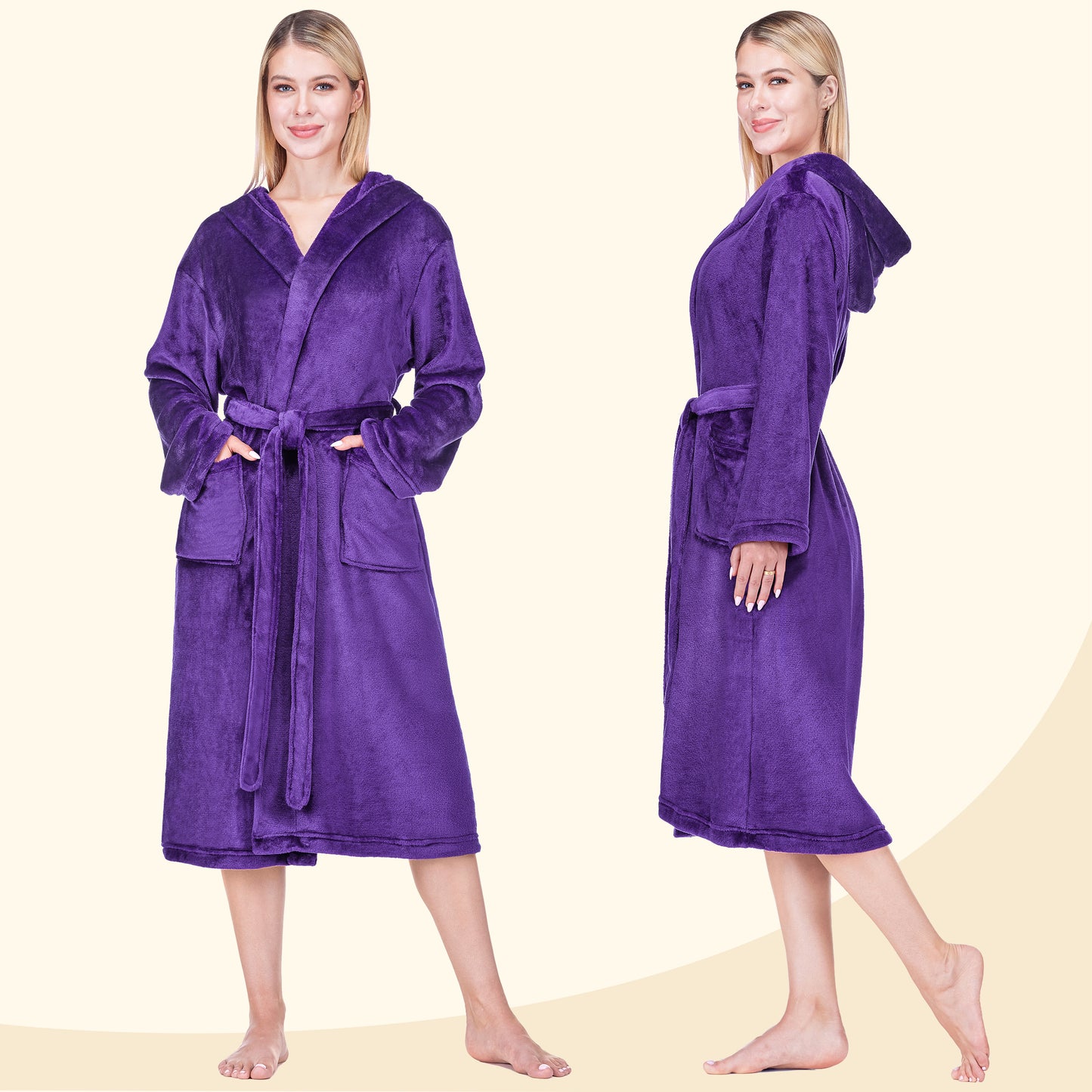 Women's Classic Fleece Robe with Hood
