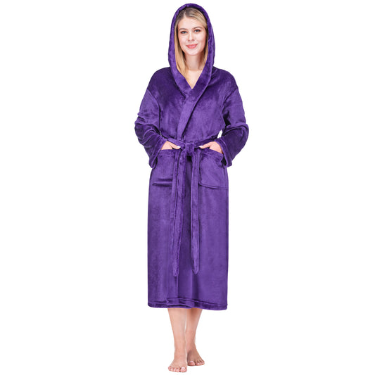 Women's Classic Fleece Robe with Hood