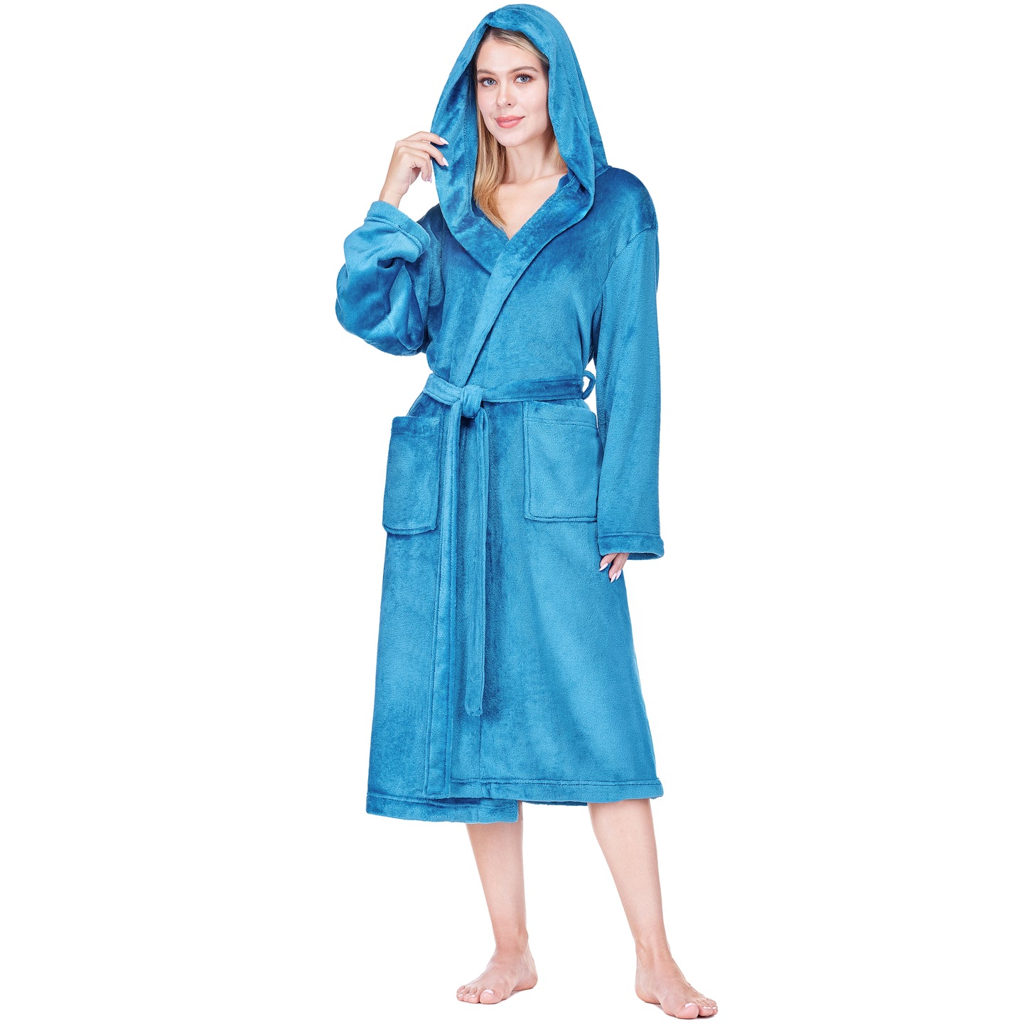 Women's Classic Fleece Robe with Hood