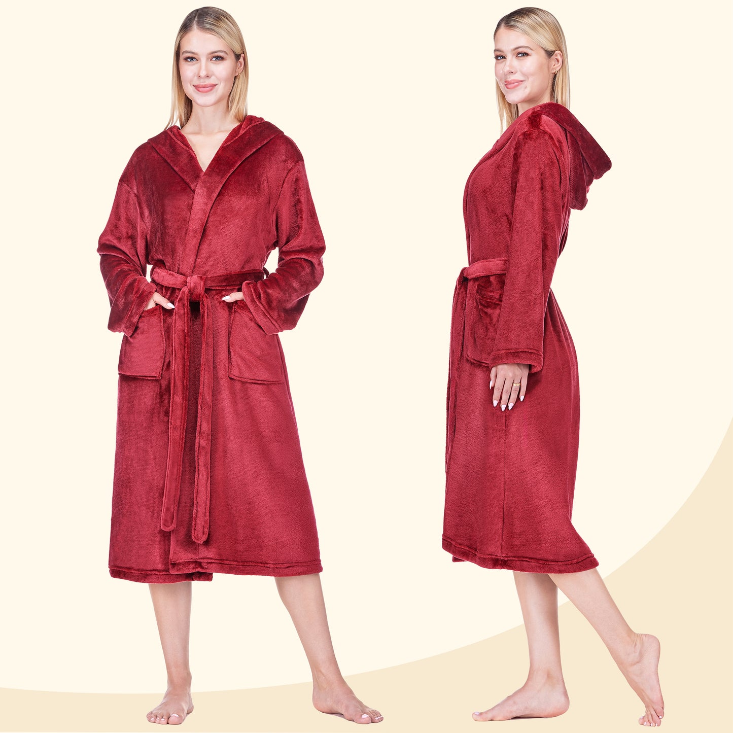 Women's Classic Fleece Robe with Hood