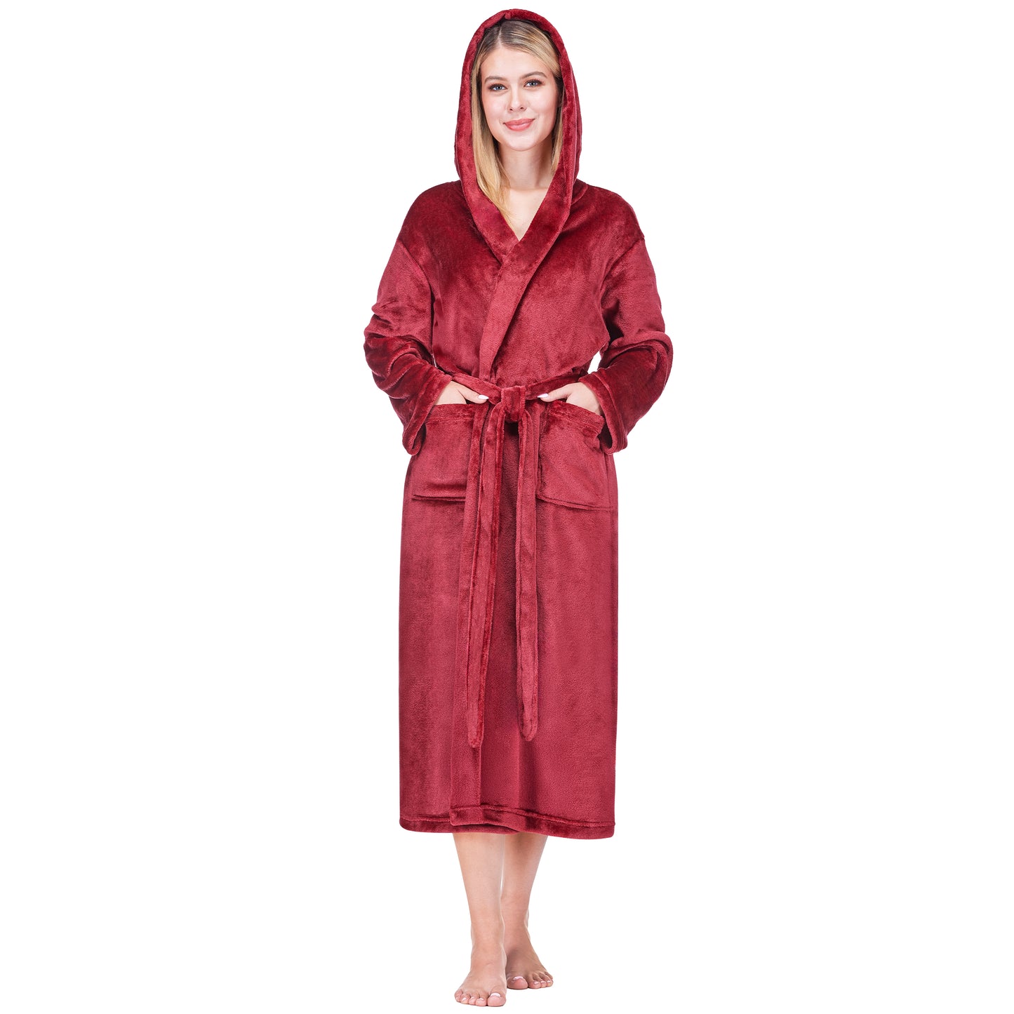 Women's Classic Fleece Robe with Hood