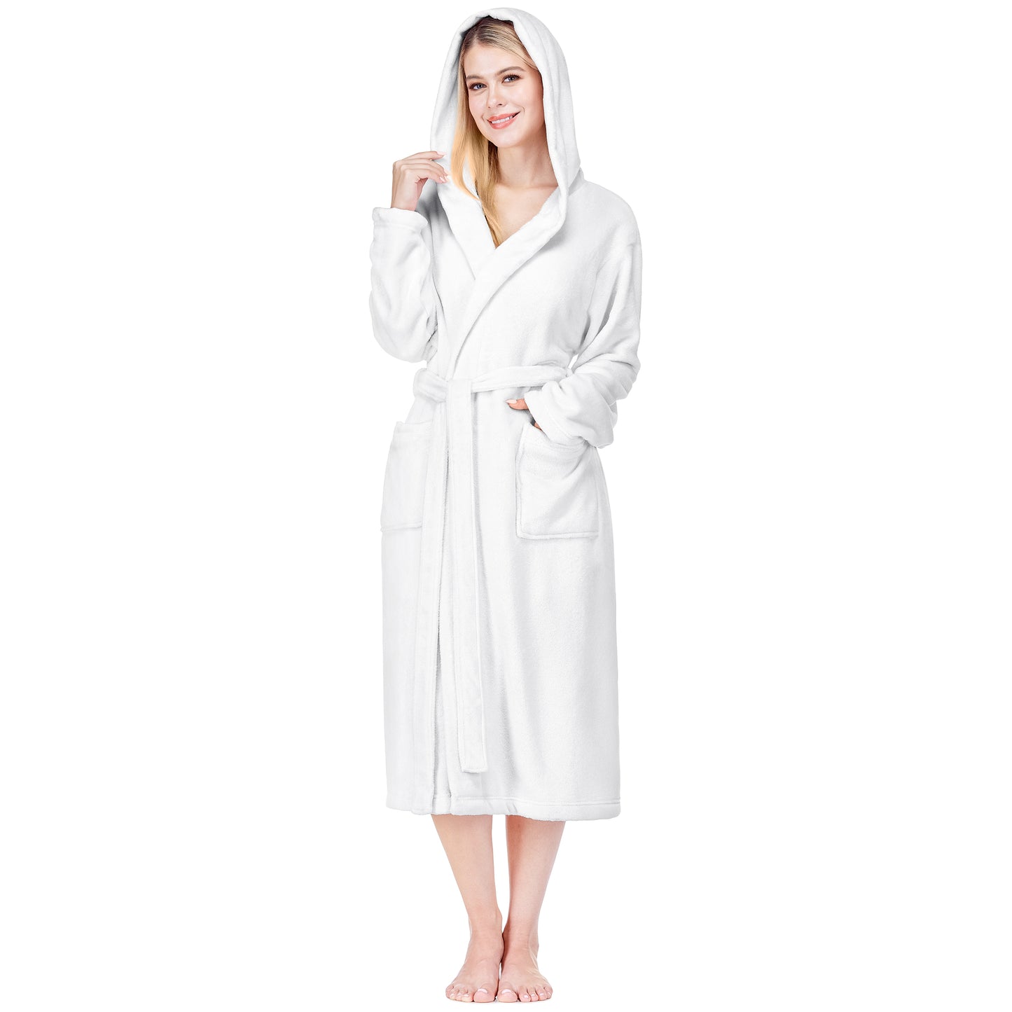 Women's Classic Fleece Robe with Hood