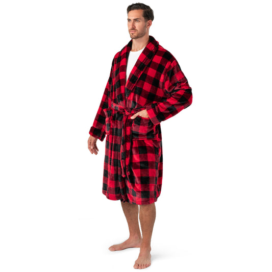 Men's Checkered Robe