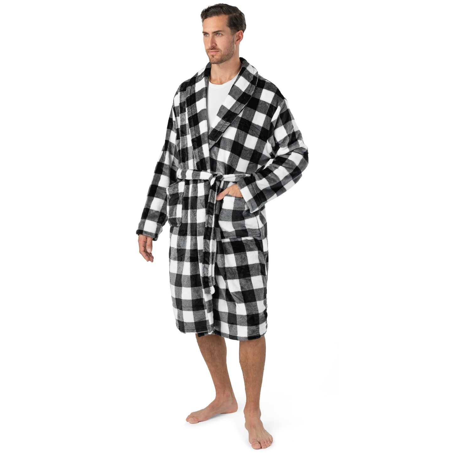 Men's Checkered Robe