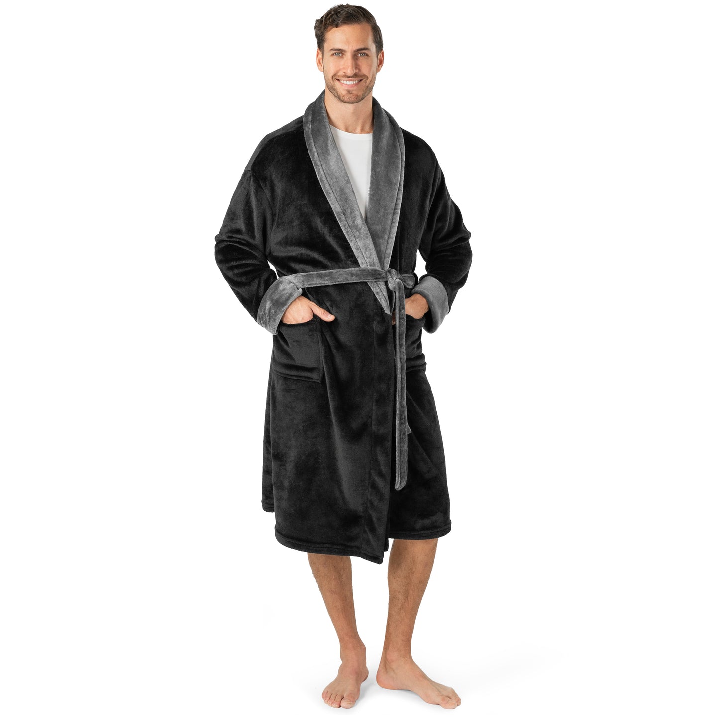 Men's Two-Tone Fleece Robe