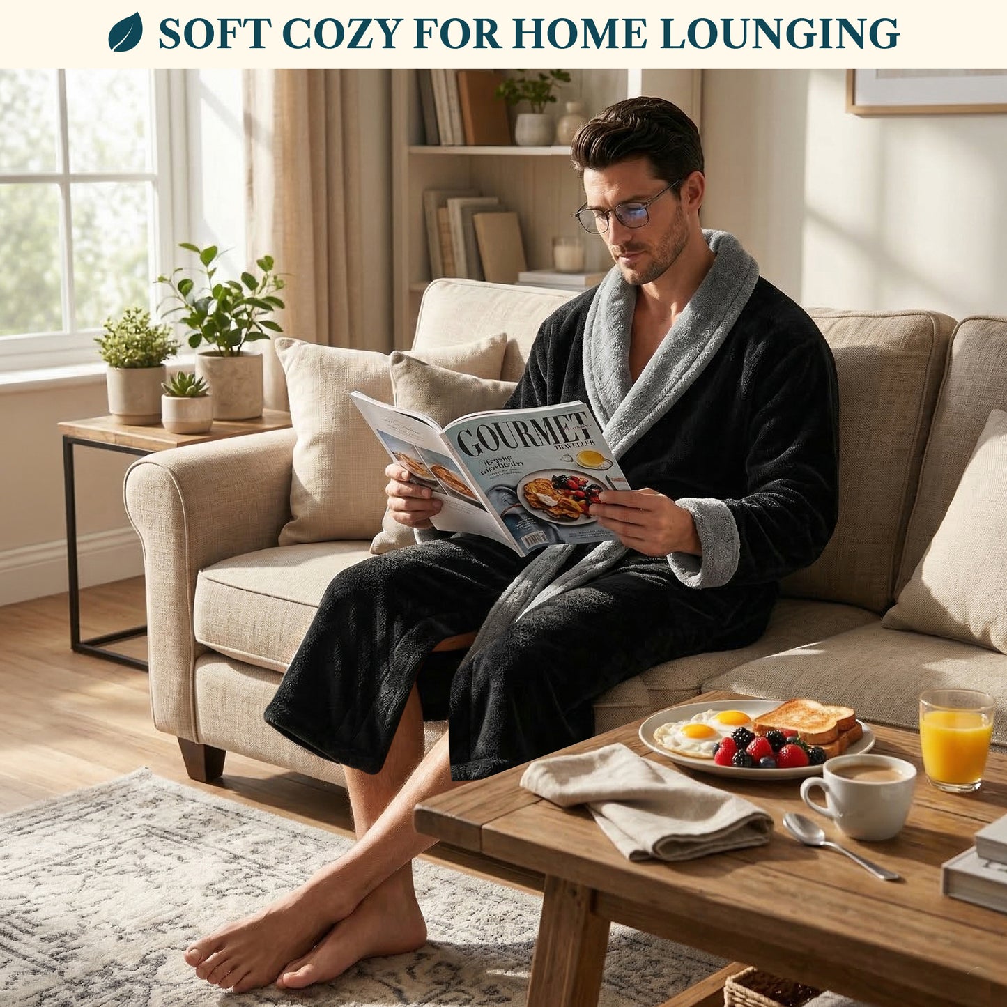Men's Sherpa Fluffy Robe