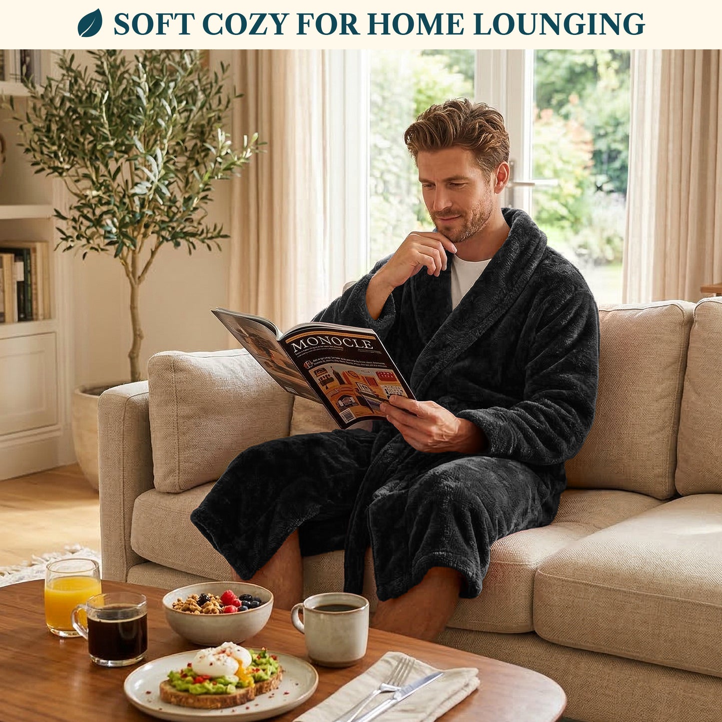 Men's Sherpa Fluffy Robe