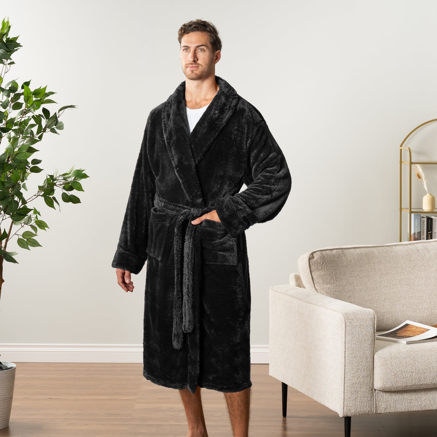 Men's Sherpa Fluffy Robe