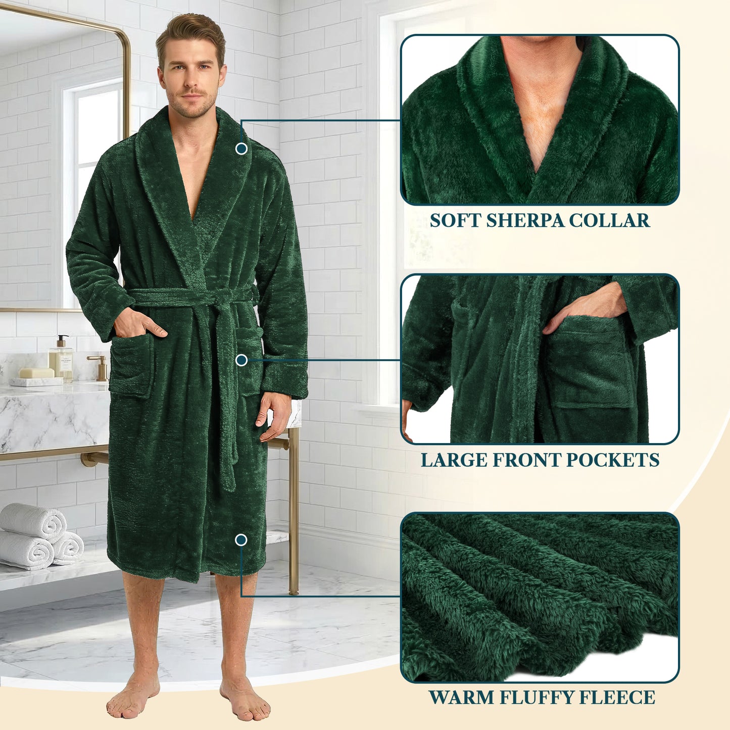 Men's Sherpa Fluffy Robe
