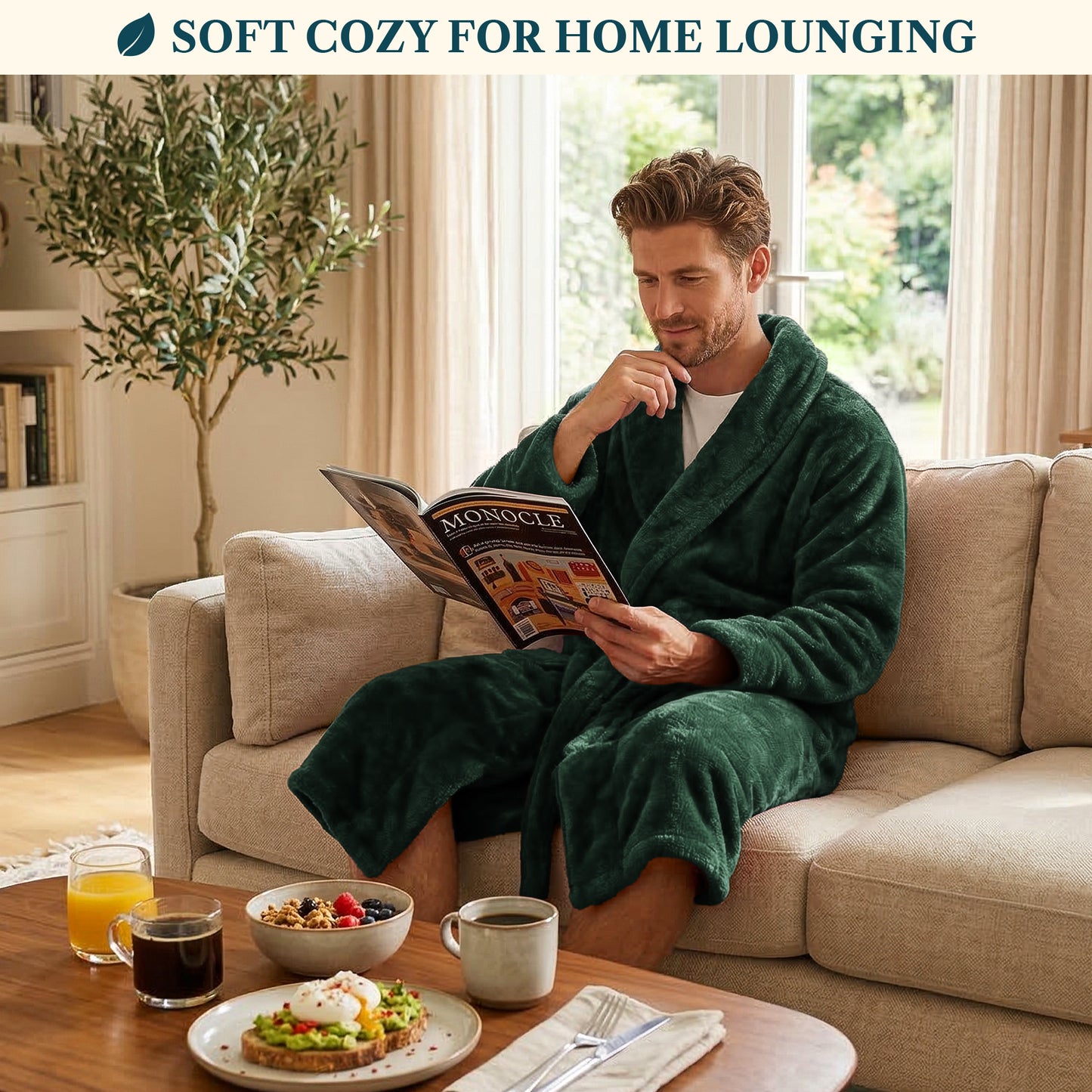 Men's Sherpa Fluffy Robe