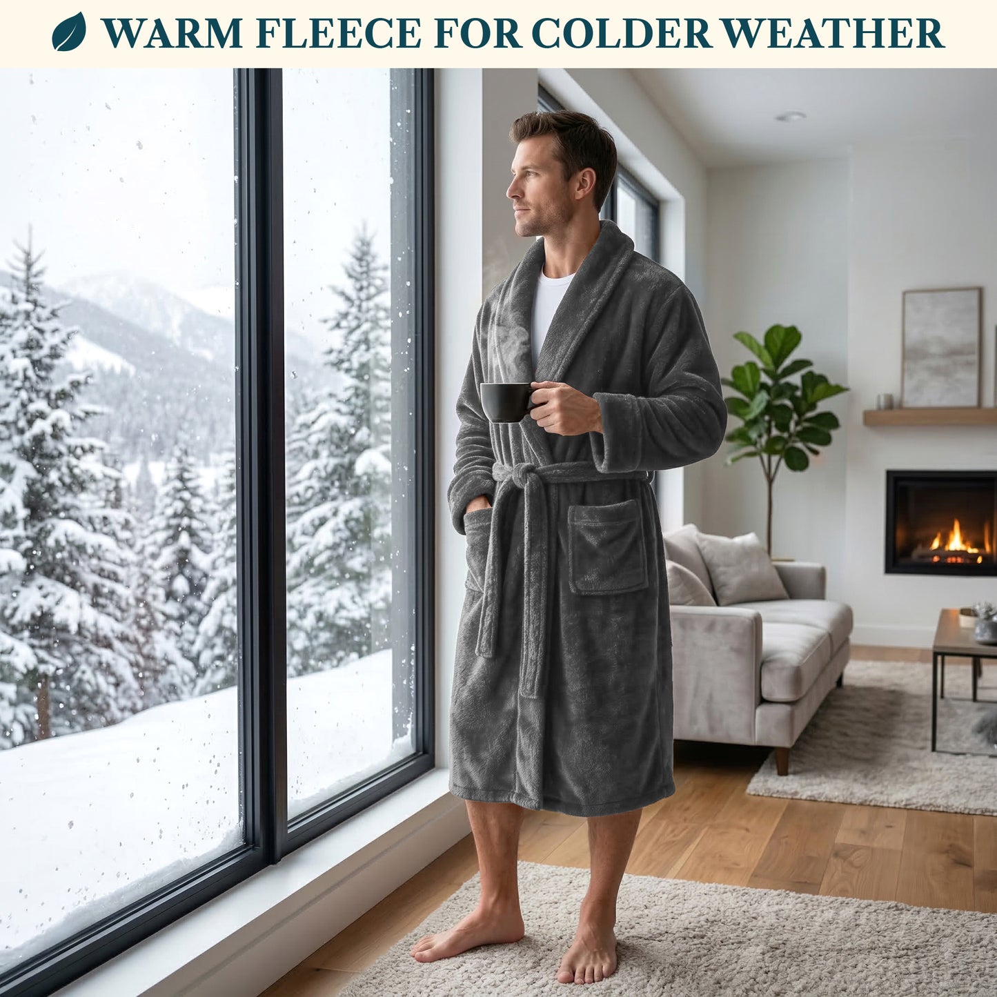 Men's Sherpa Fluffy Robe