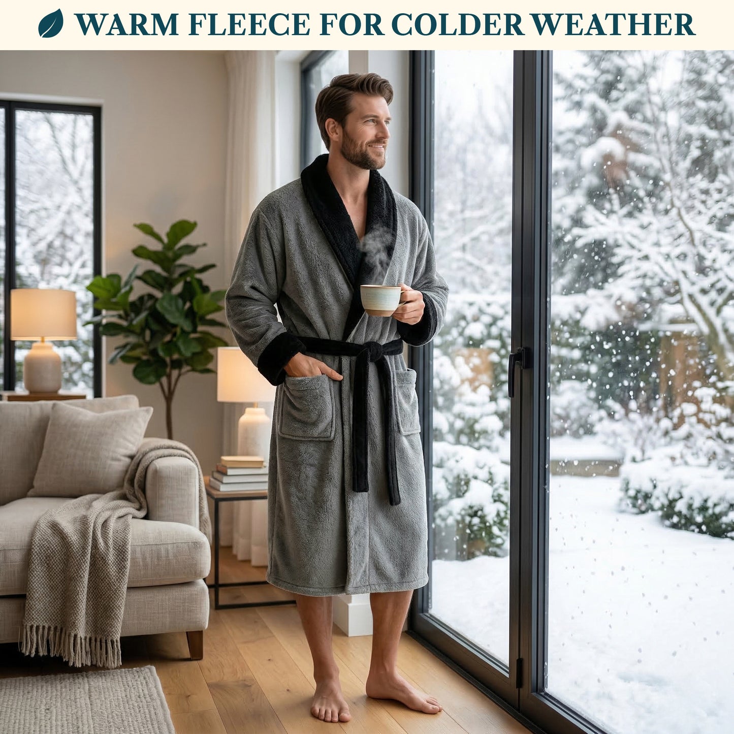 Men's Sherpa Fluffy Robe