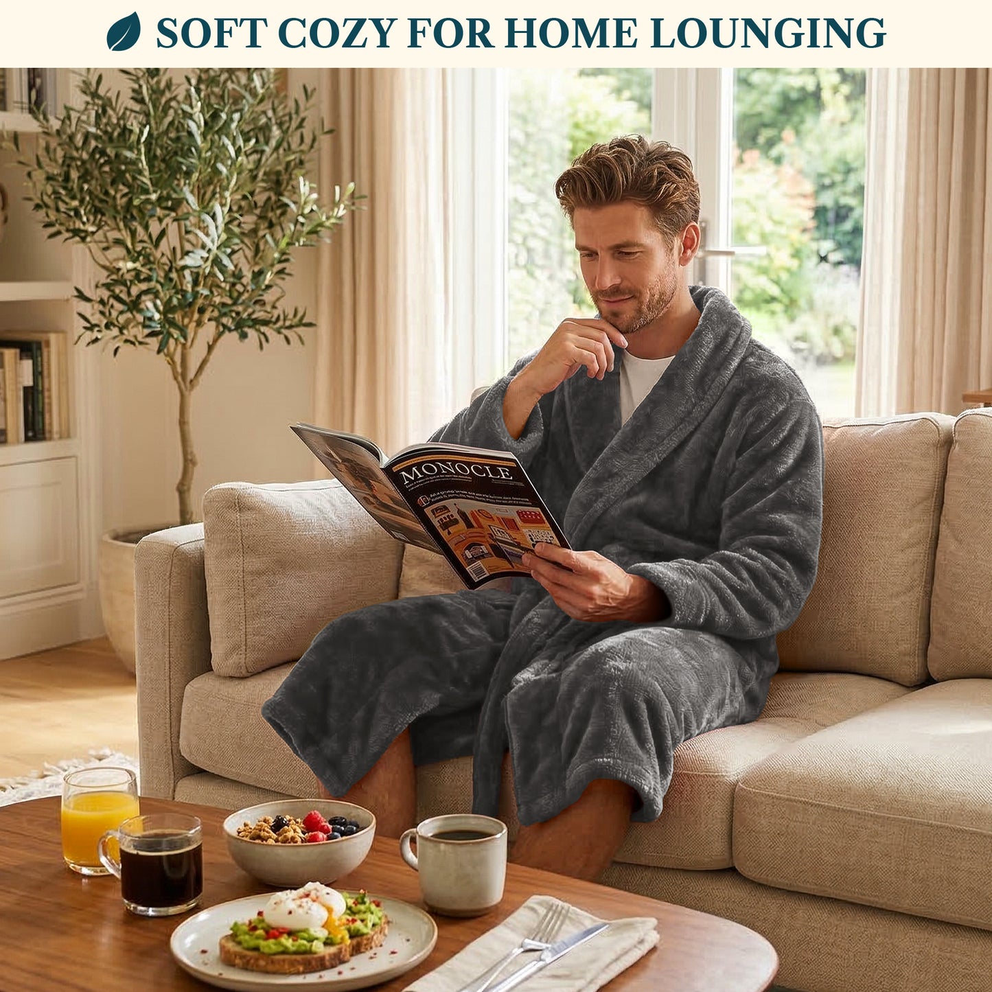 Men's Sherpa Fluffy Robe