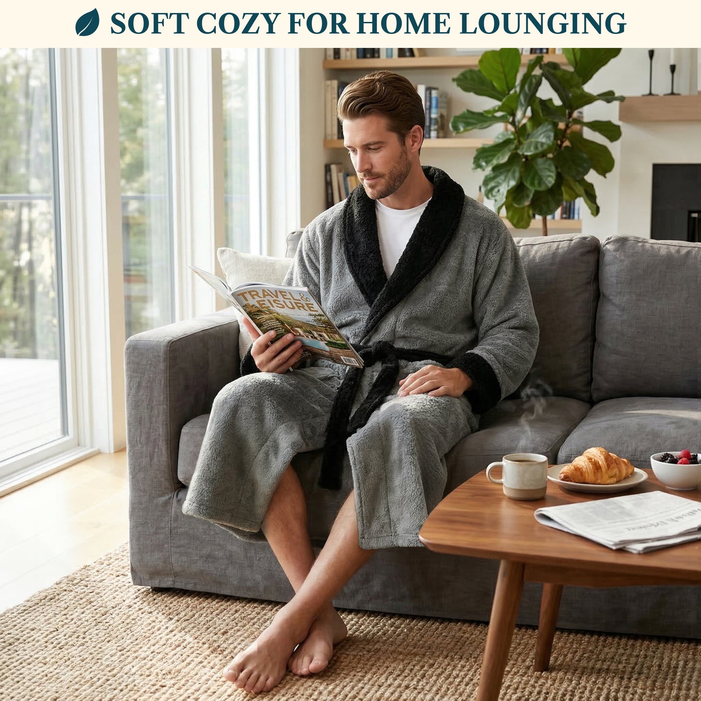 Men's Sherpa Fluffy Robe