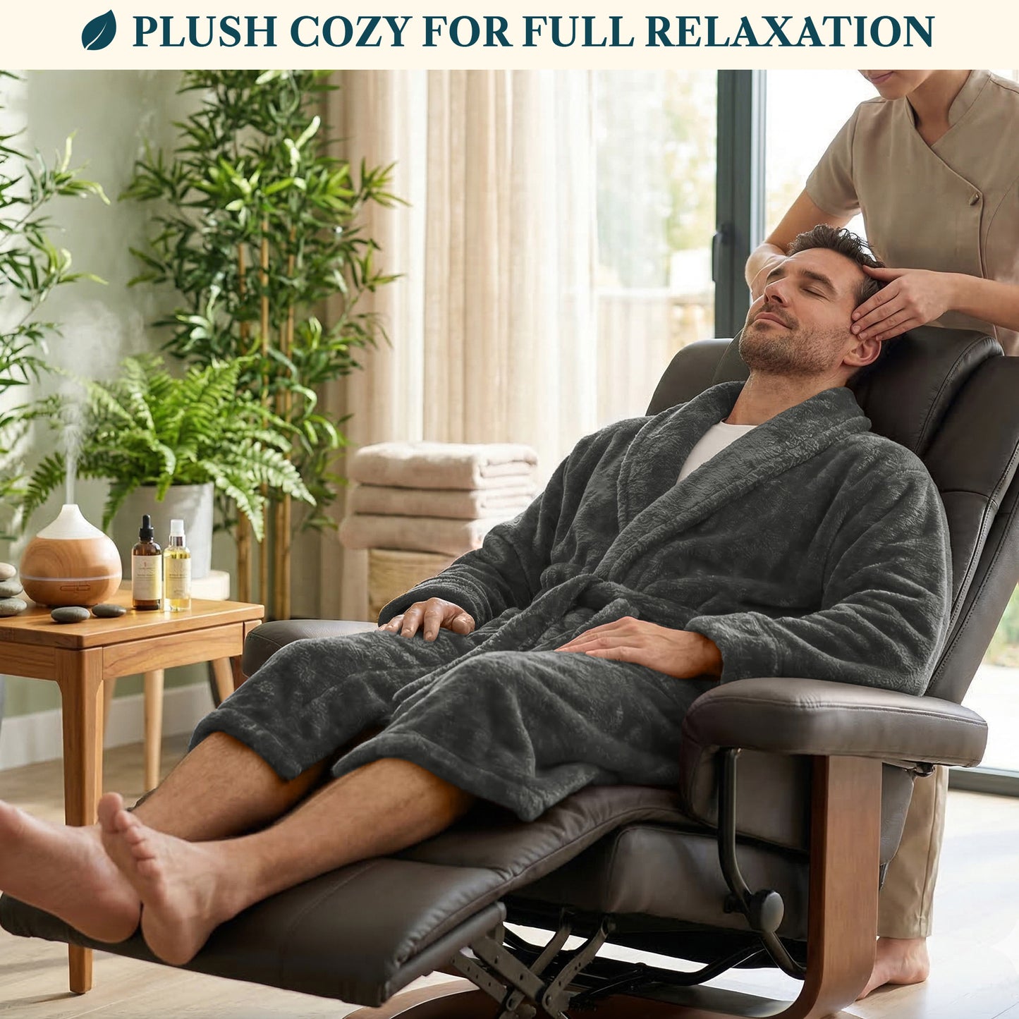 Men's Sherpa Fluffy Robe