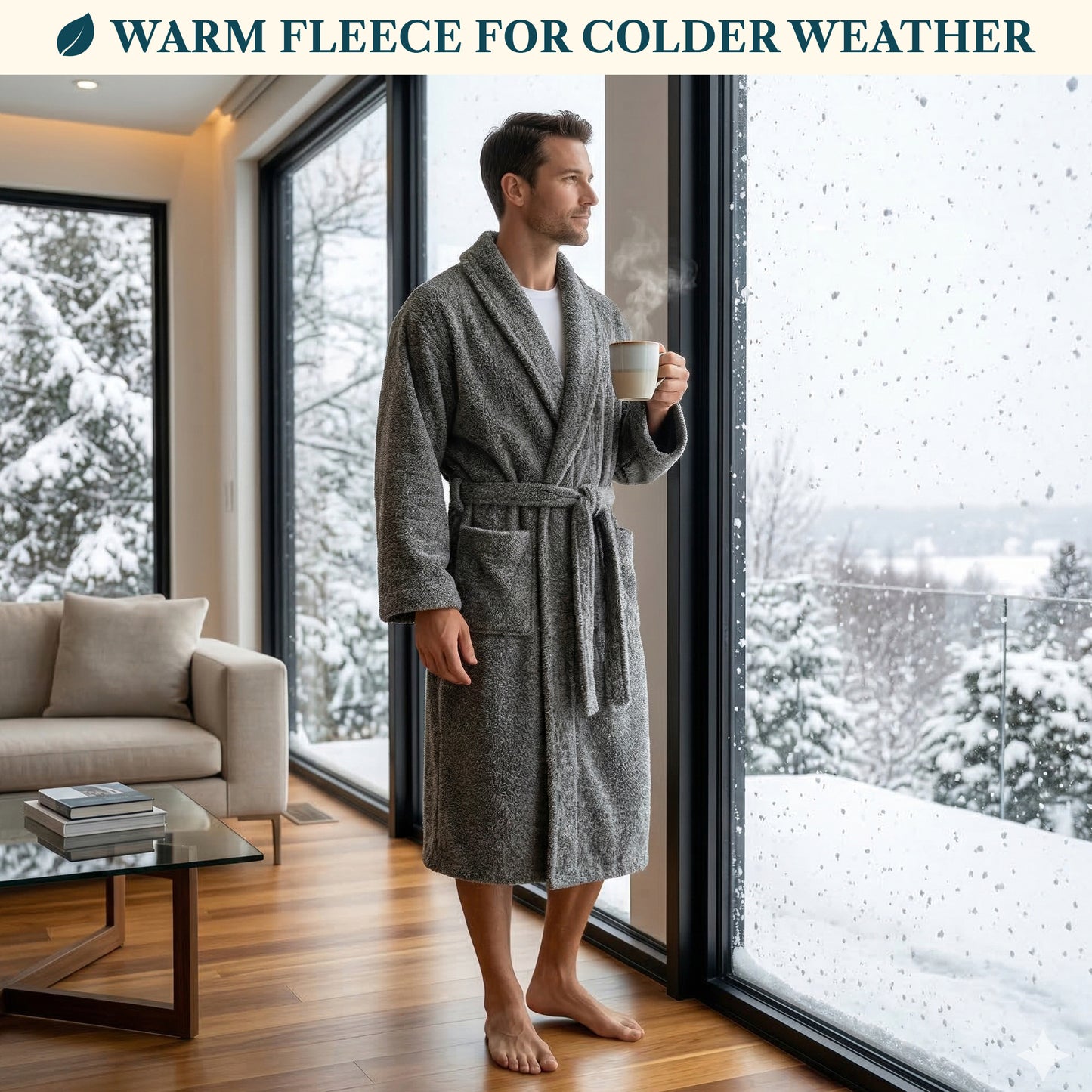 Men's Sherpa Fluffy Robe