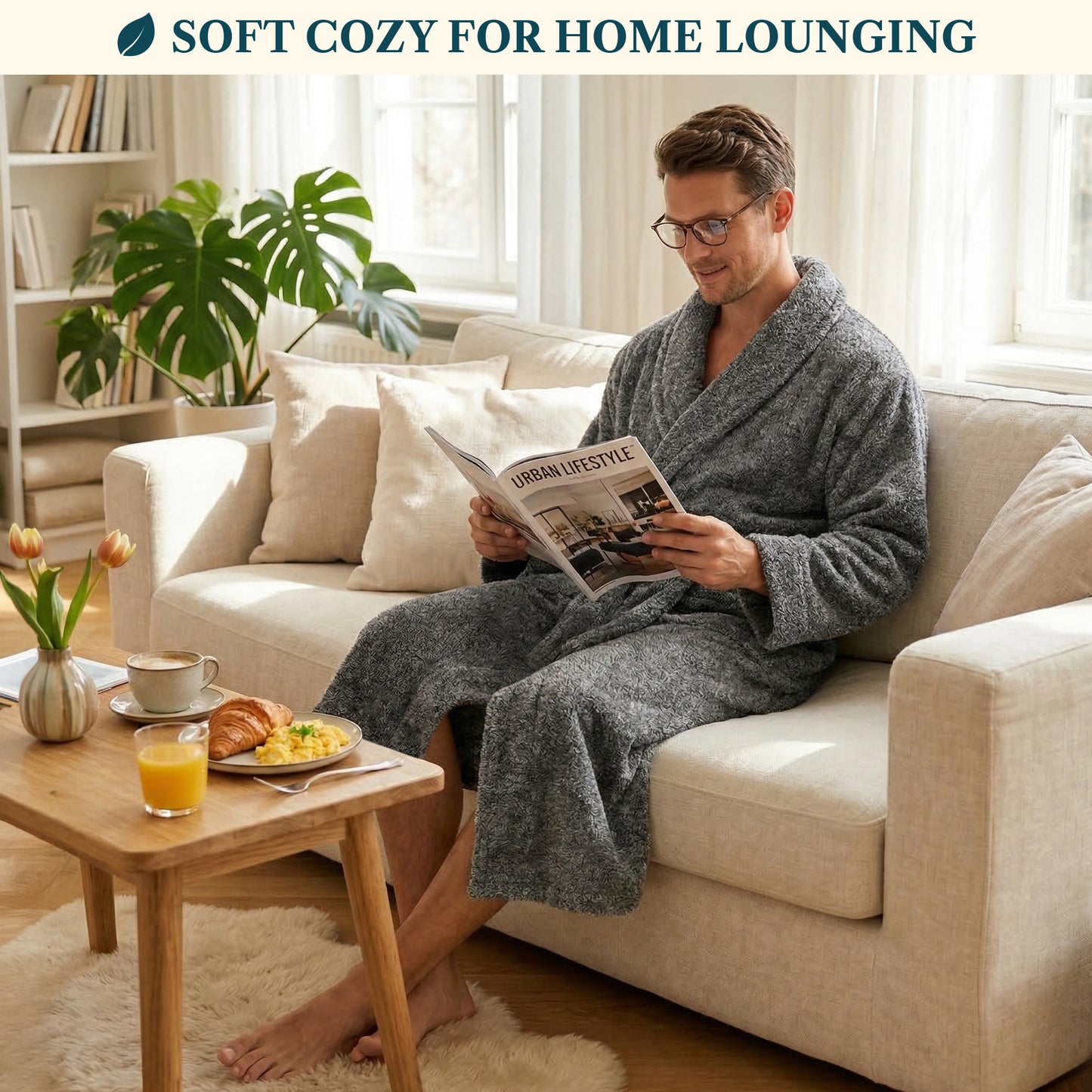 Men's Sherpa Fluffy Robe