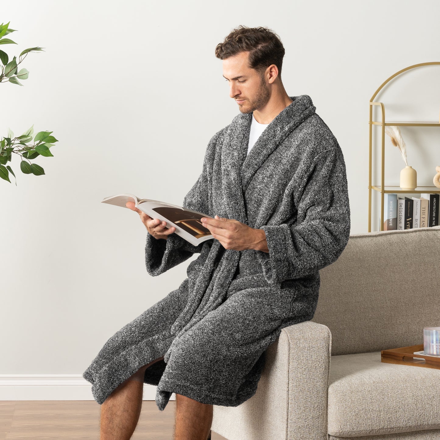Men's Sherpa Fluffy Robe