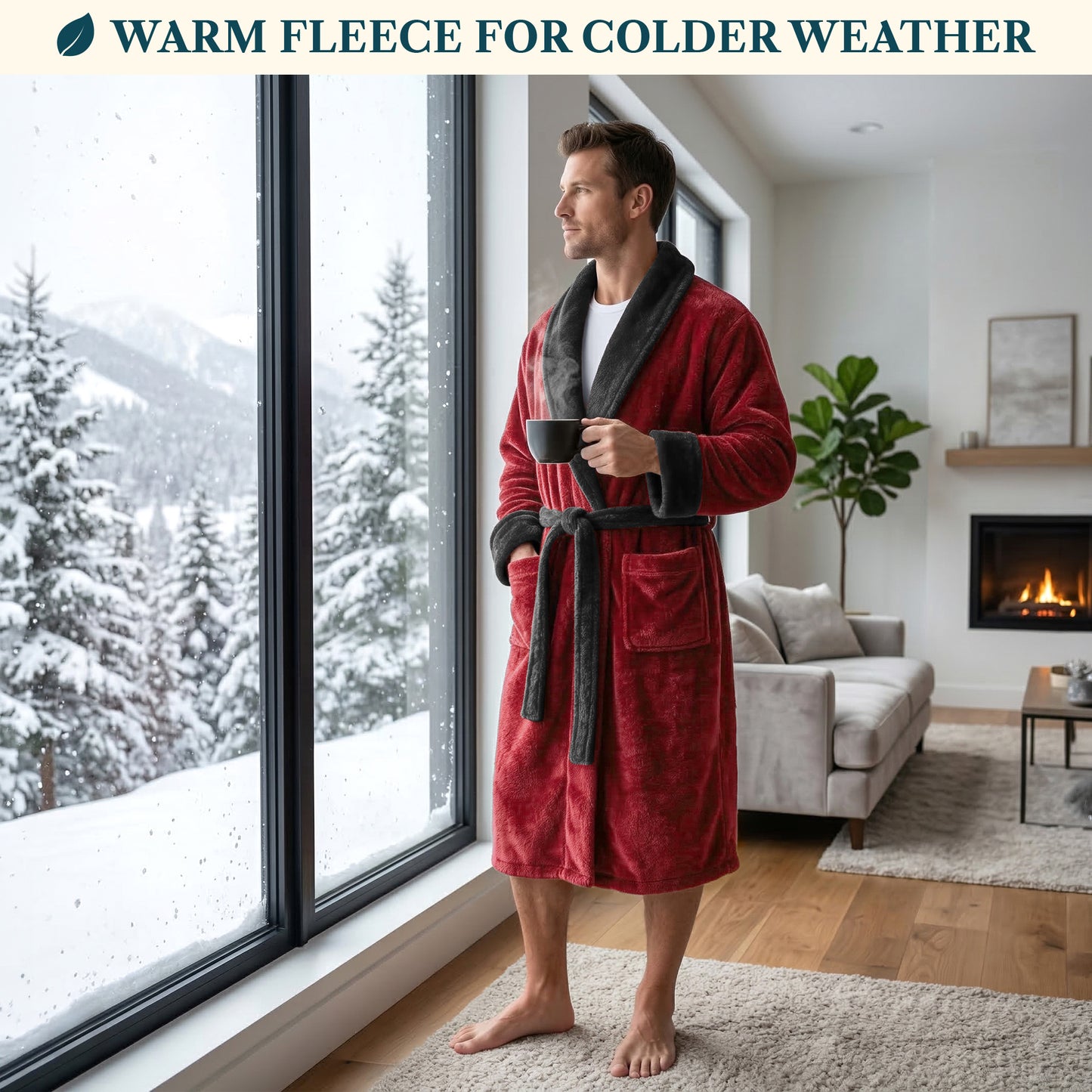 Men's Sherpa Fluffy Robe