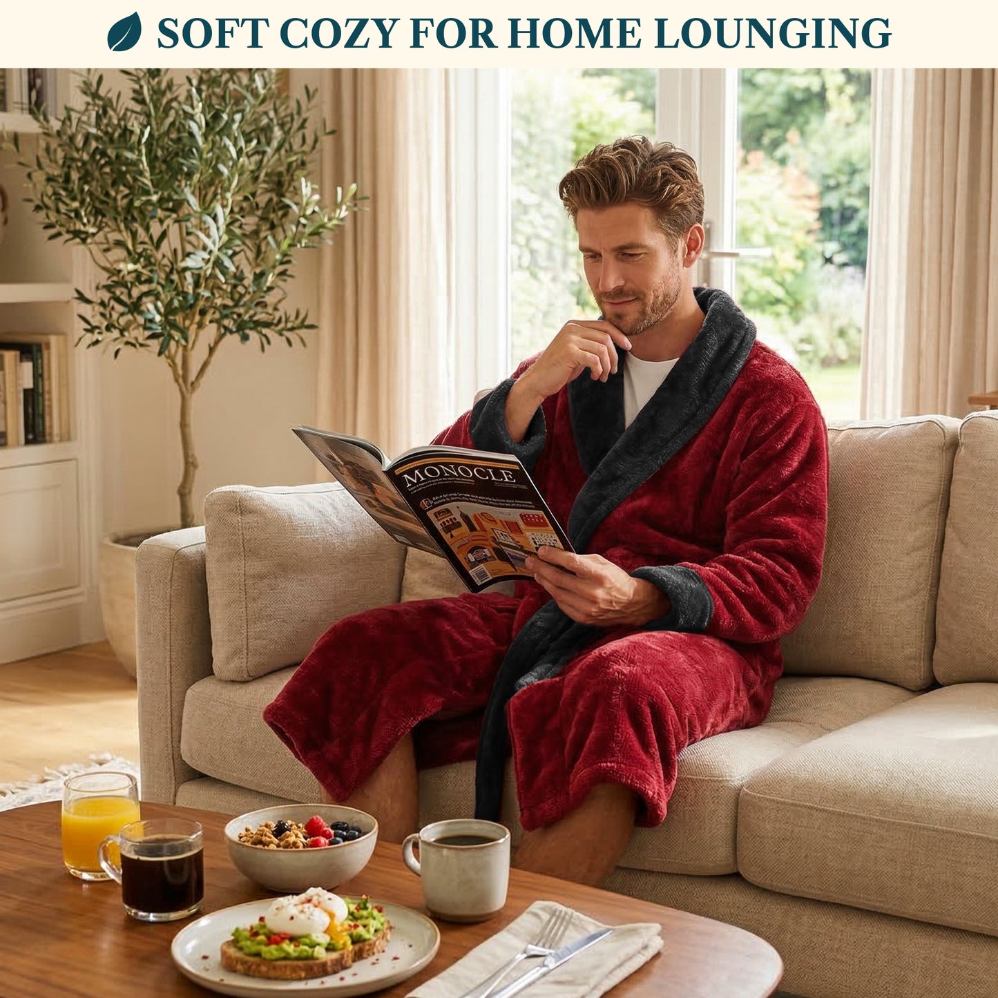 Men's Sherpa Fluffy Robe