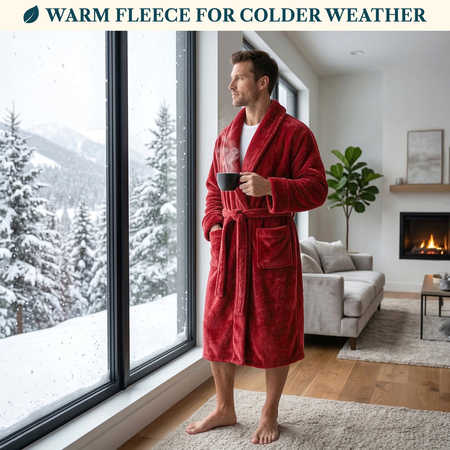 Men's Sherpa Fluffy Robe