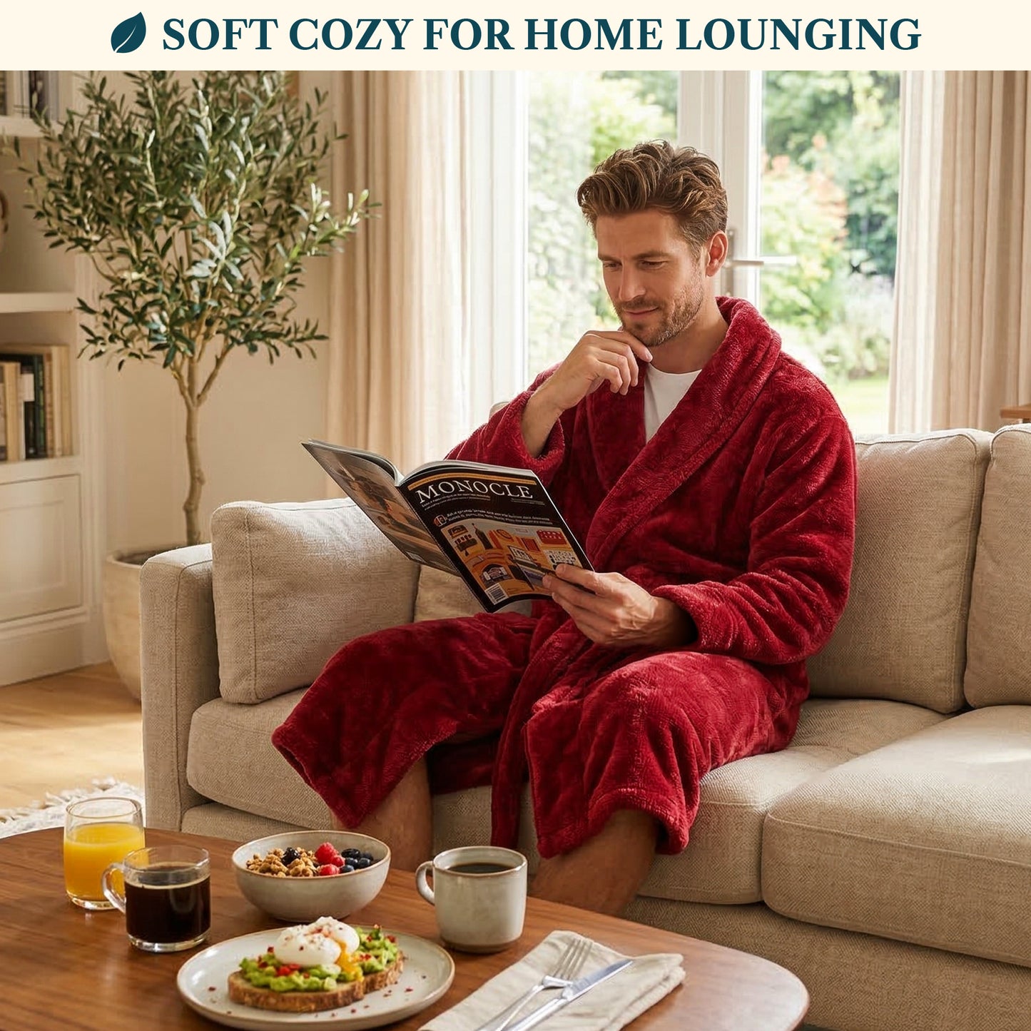 Men's Sherpa Fluffy Robe