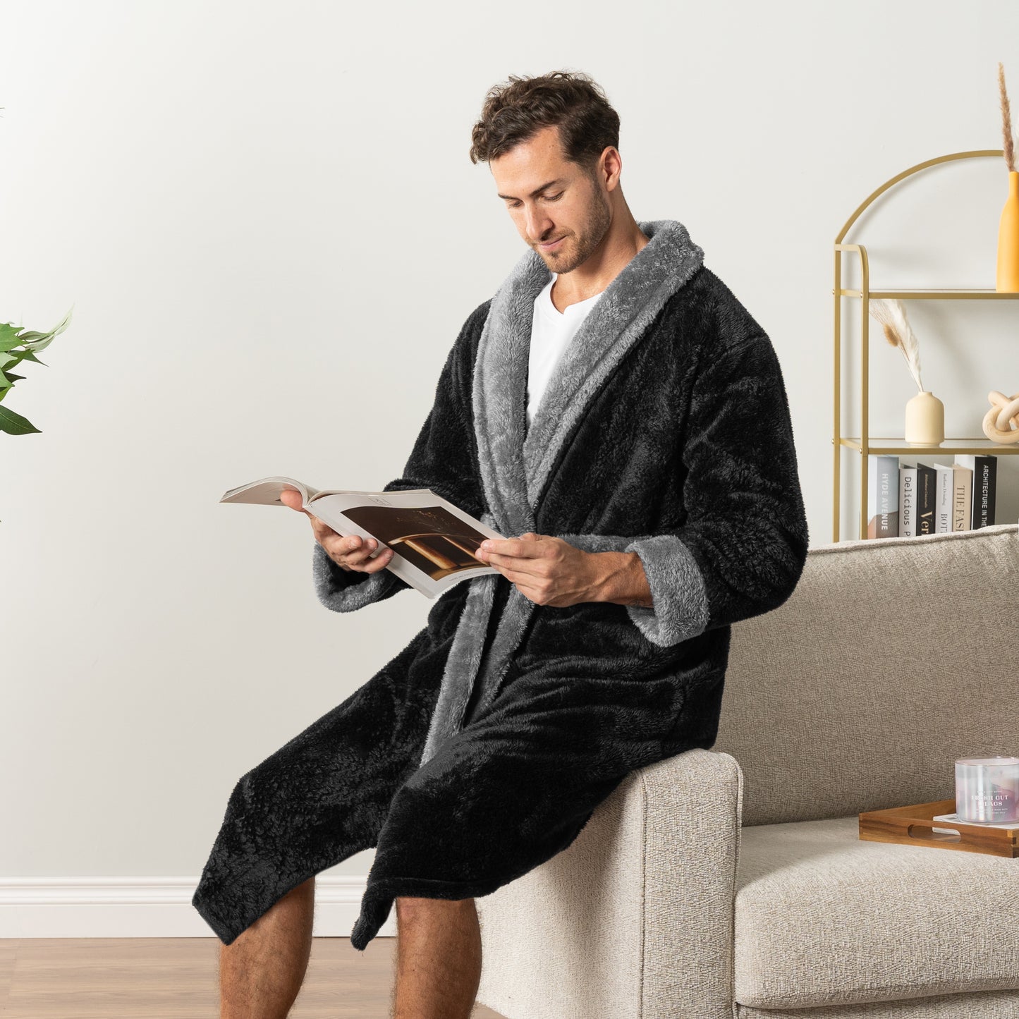 Men's Sherpa Fluffy Robe