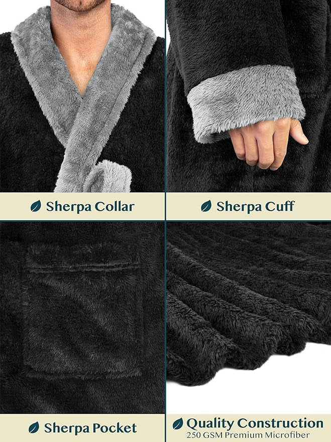 Men's Sherpa Fluffy Robe