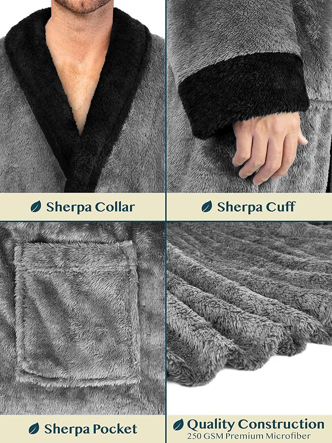 Men's Sherpa Fluffy Robe