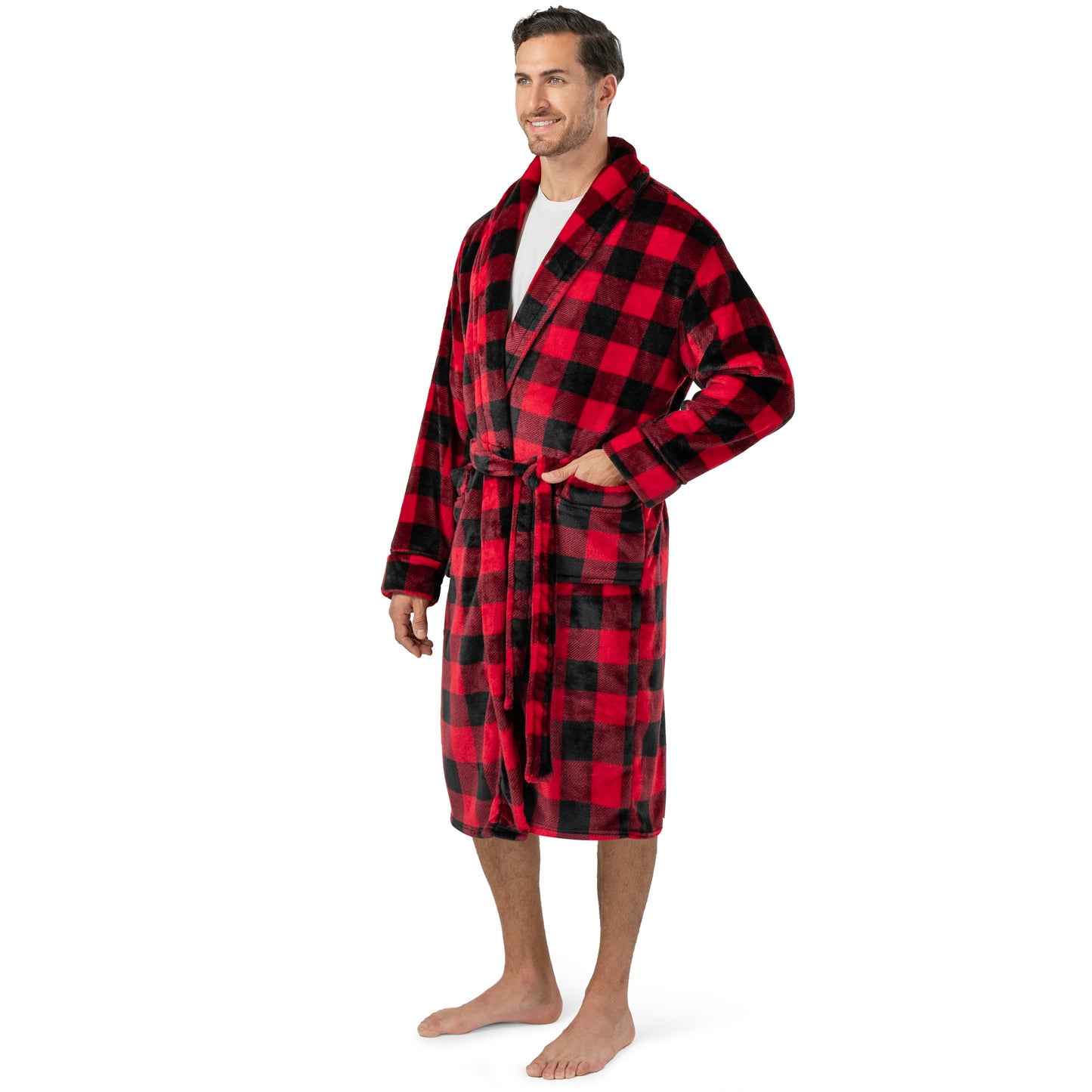 Men's Piping Fleece Robe