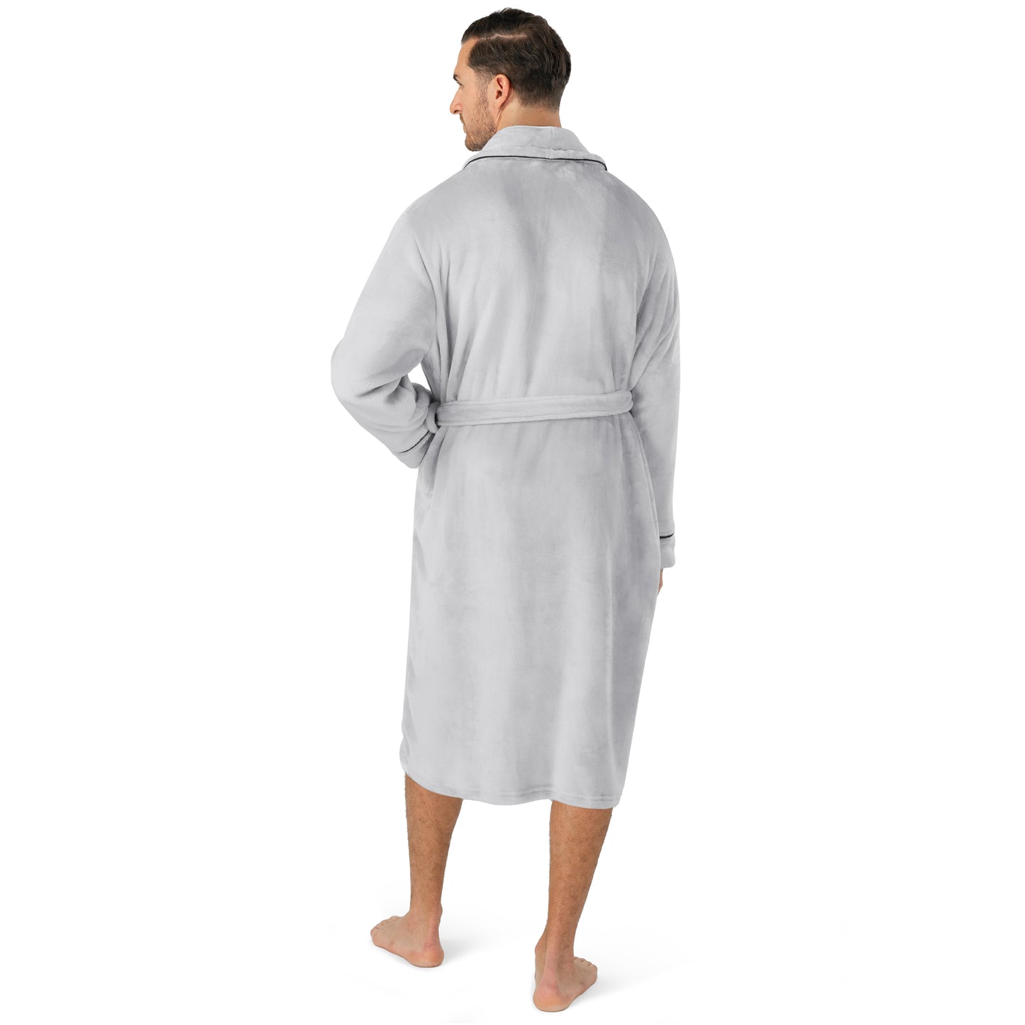 Men's Piping Fleece Robe