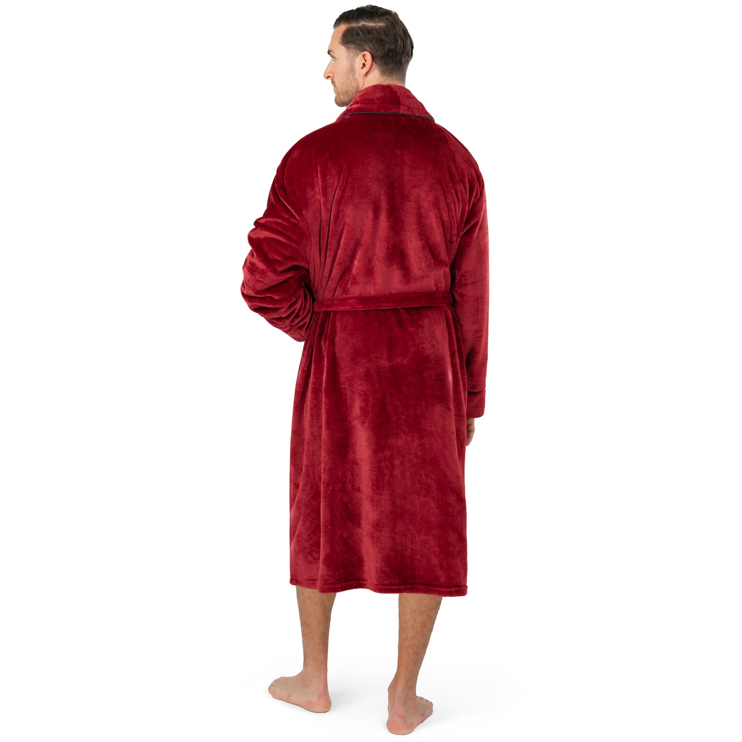 Men's Piping Fleece Robe
