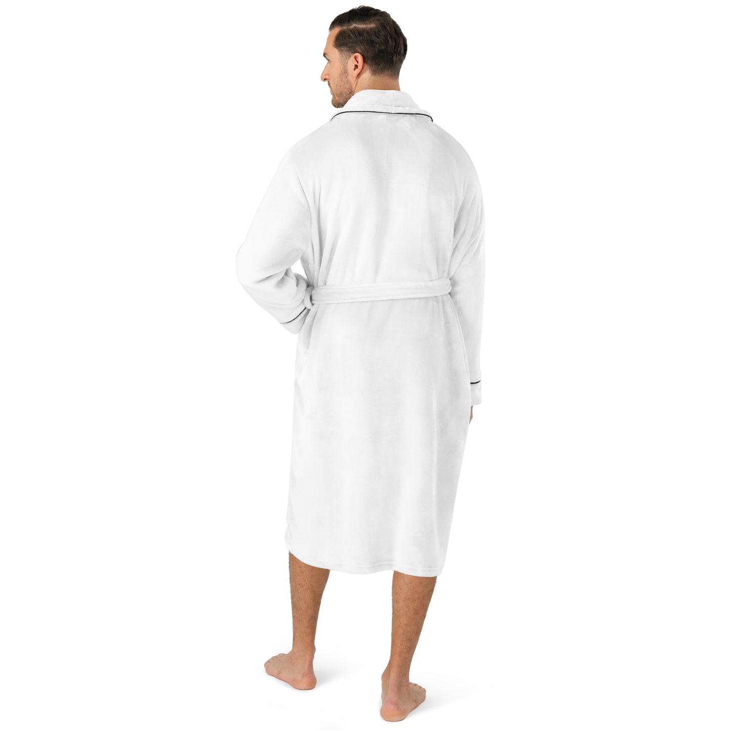 Men's Piping Fleece Robe