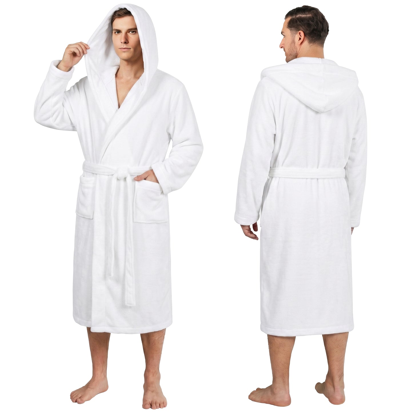 Men's Classic Fleece Robe with Hood