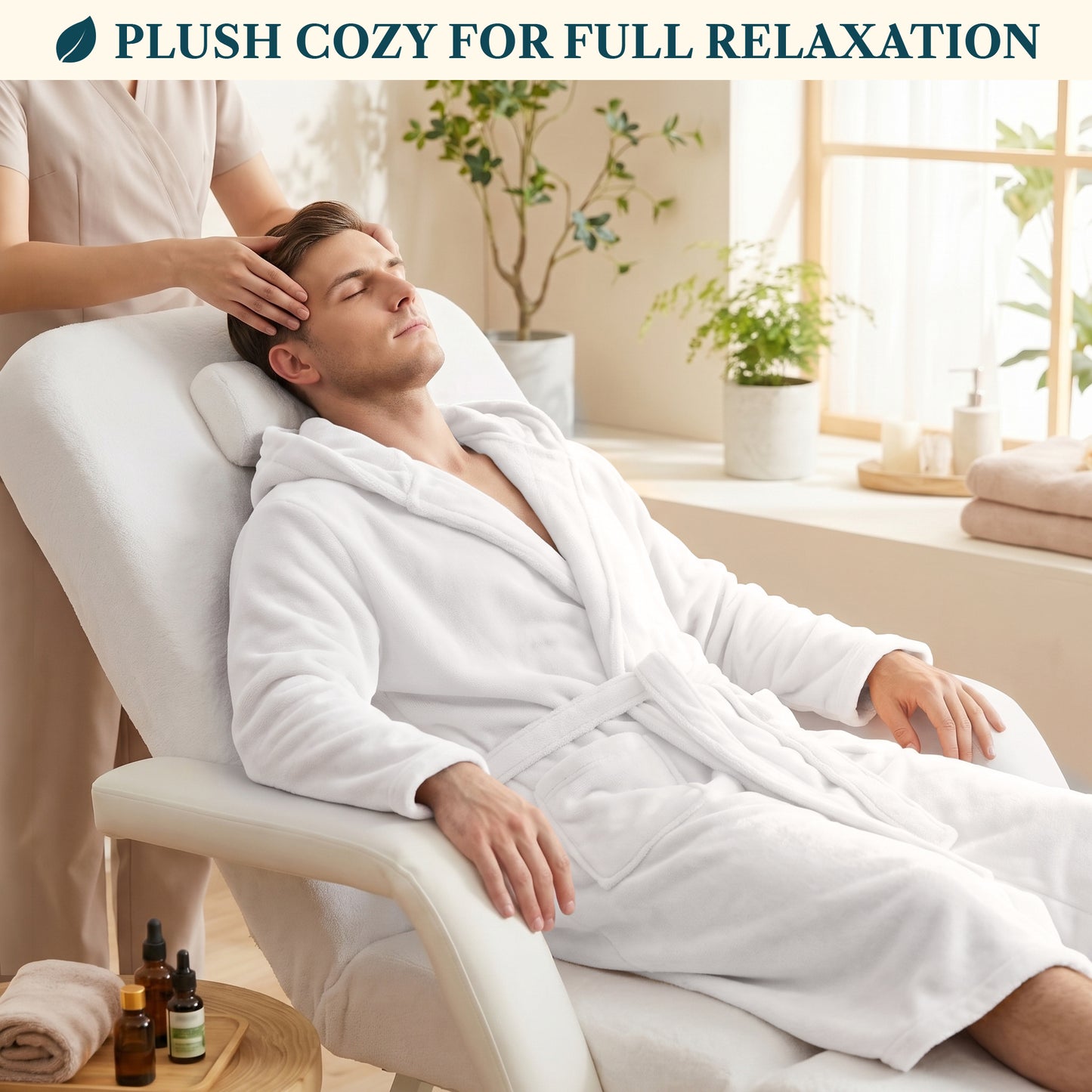 Men's Classic Fleece Robe with Hood