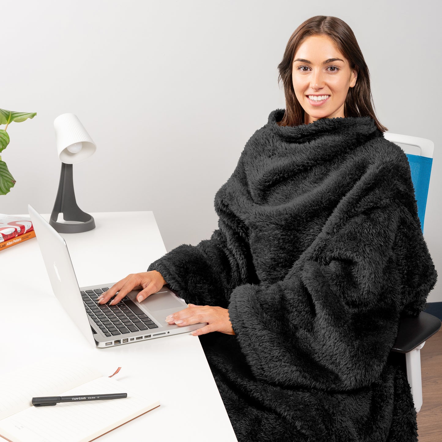 Sherpa Fluffy Blanket with Sleeves