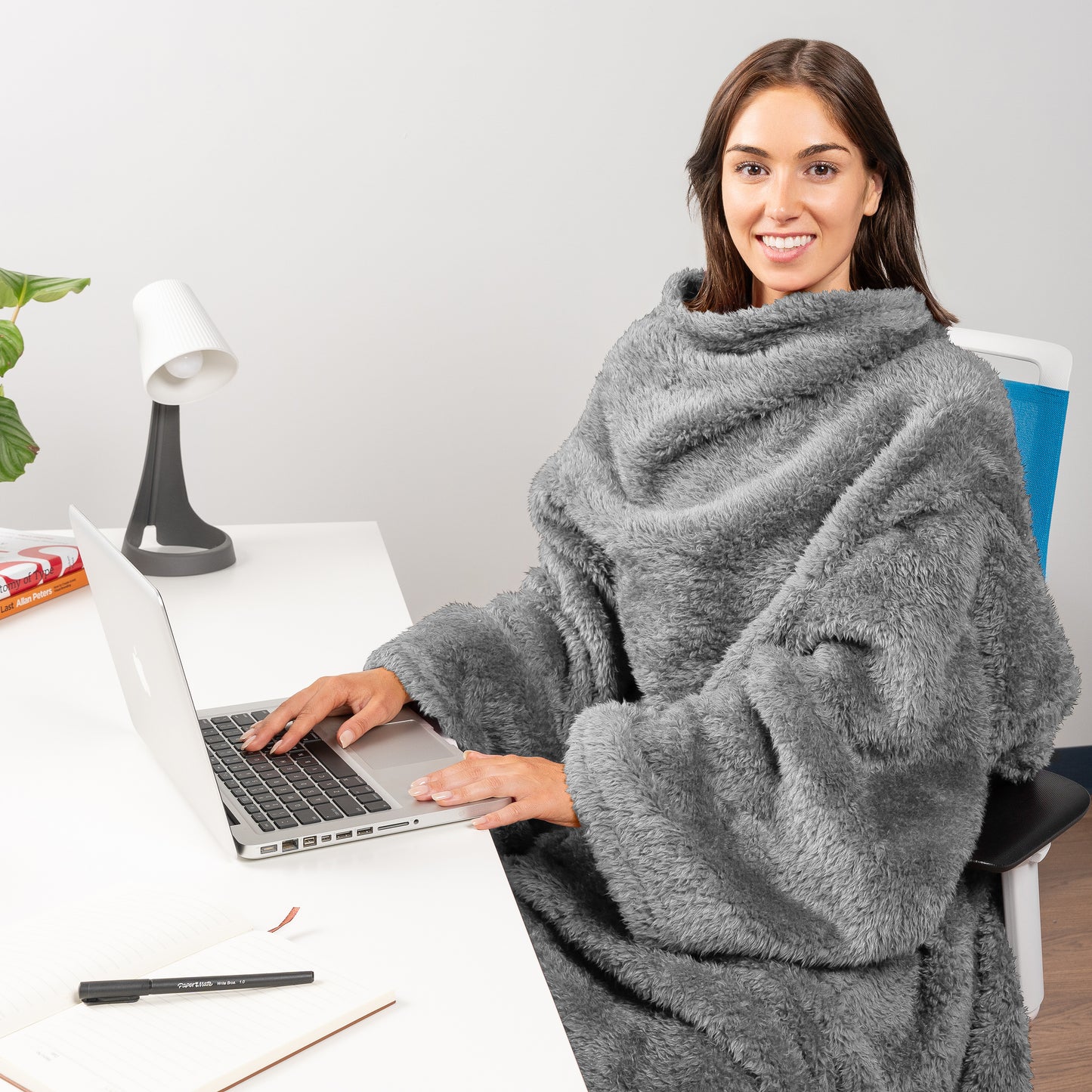Sherpa Fluffy Blanket with Sleeves