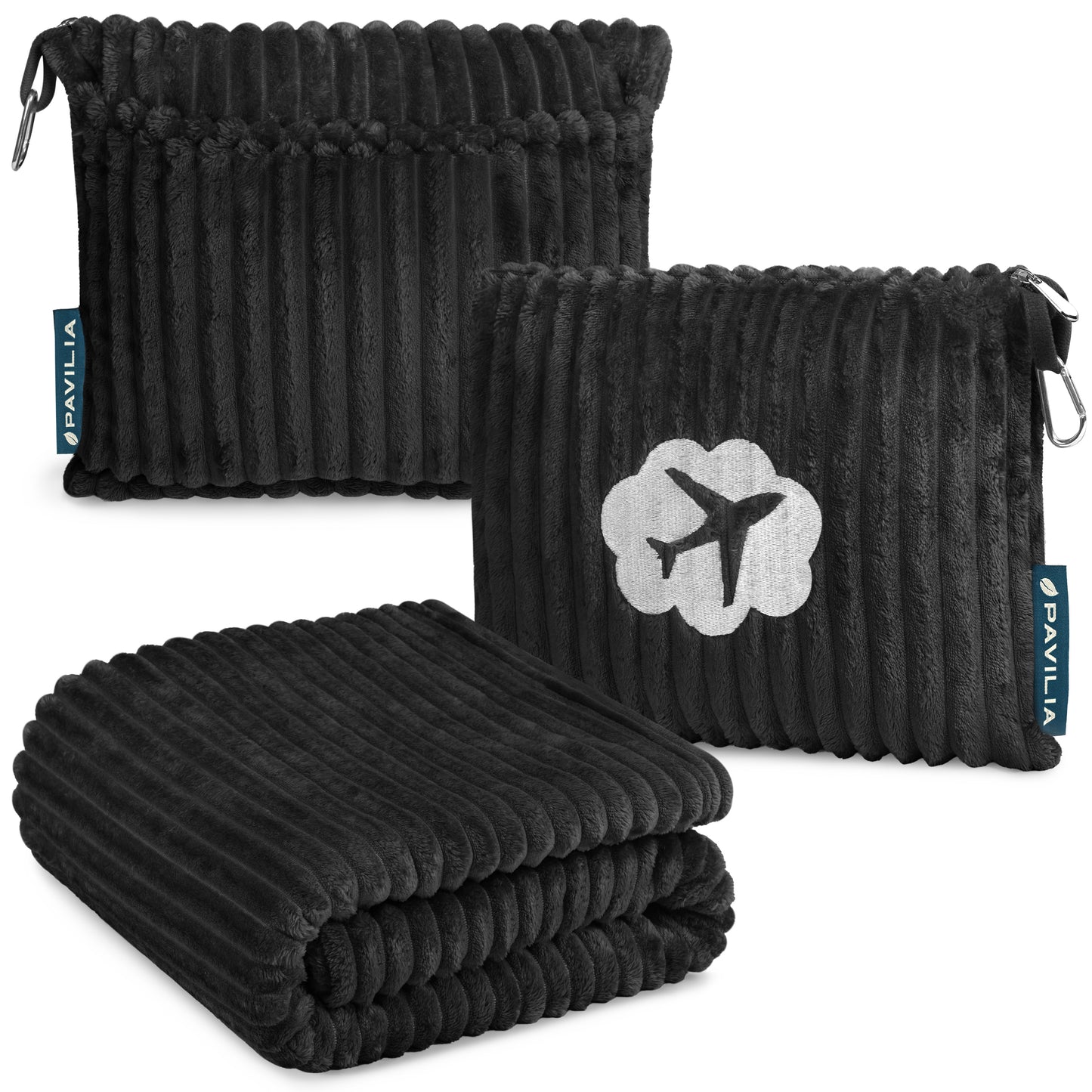 Airplane Fleece Travel Blanket Pillow