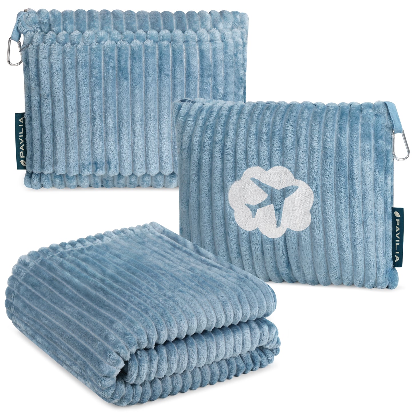 Airplane Fleece Travel Blanket Pillow