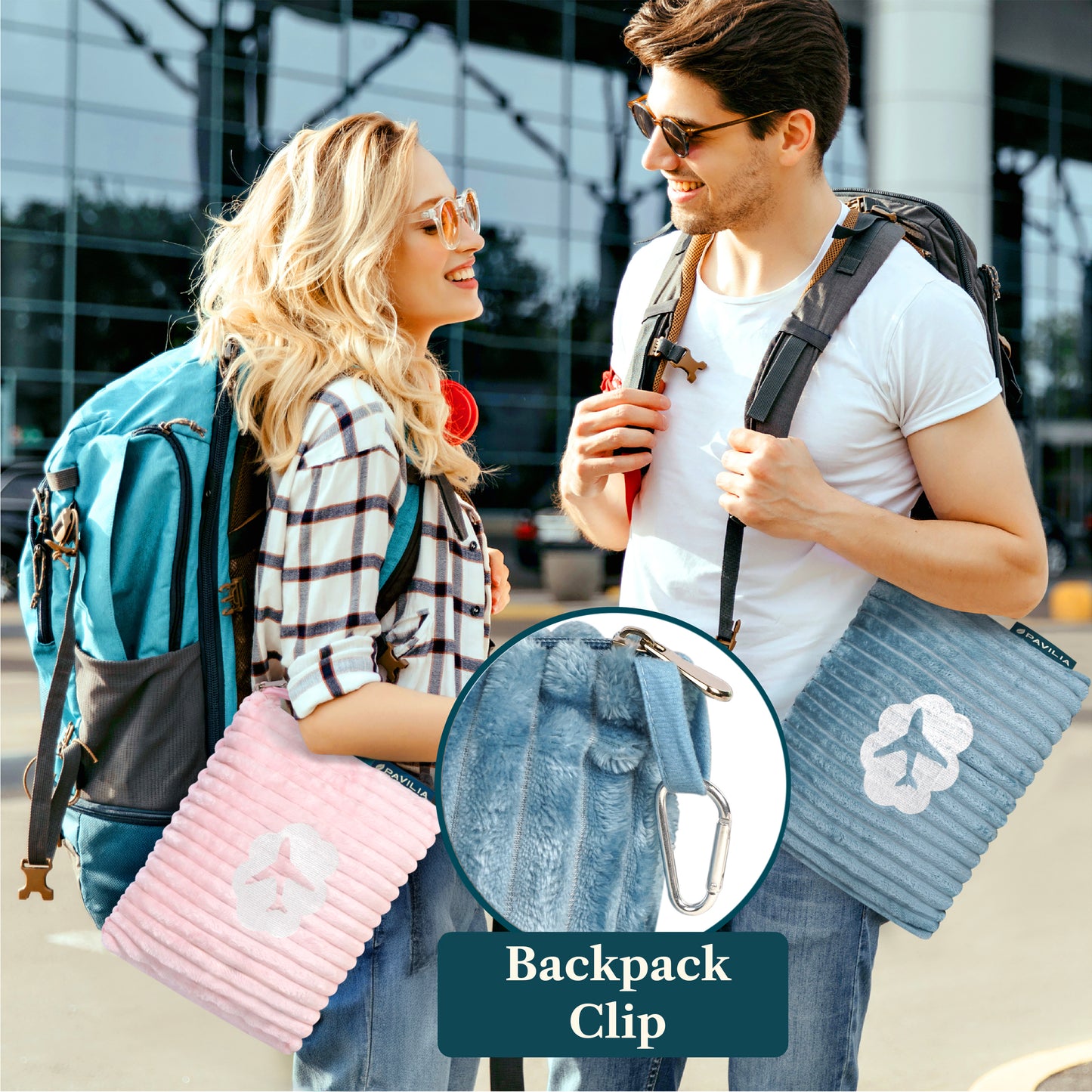 Airplane Fleece Travel Blanket Pillow