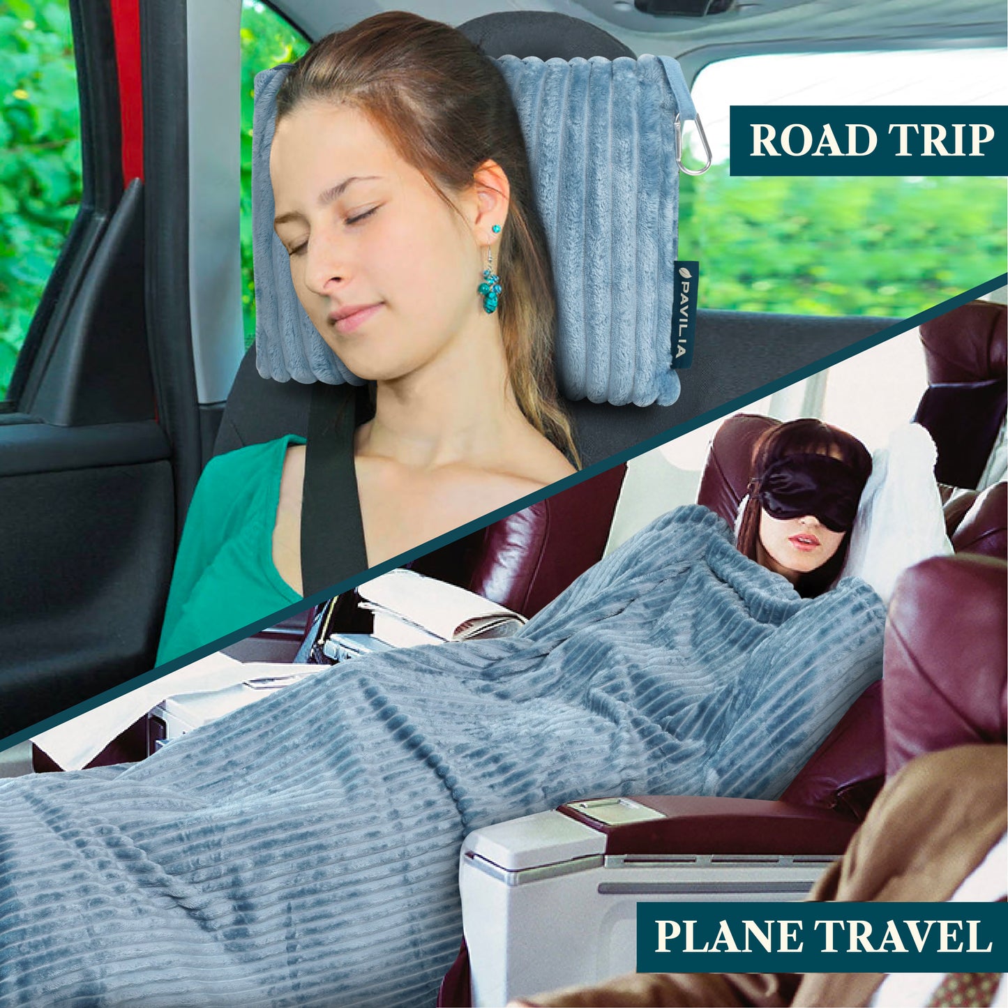 Airplane Fleece Travel Blanket Pillow
