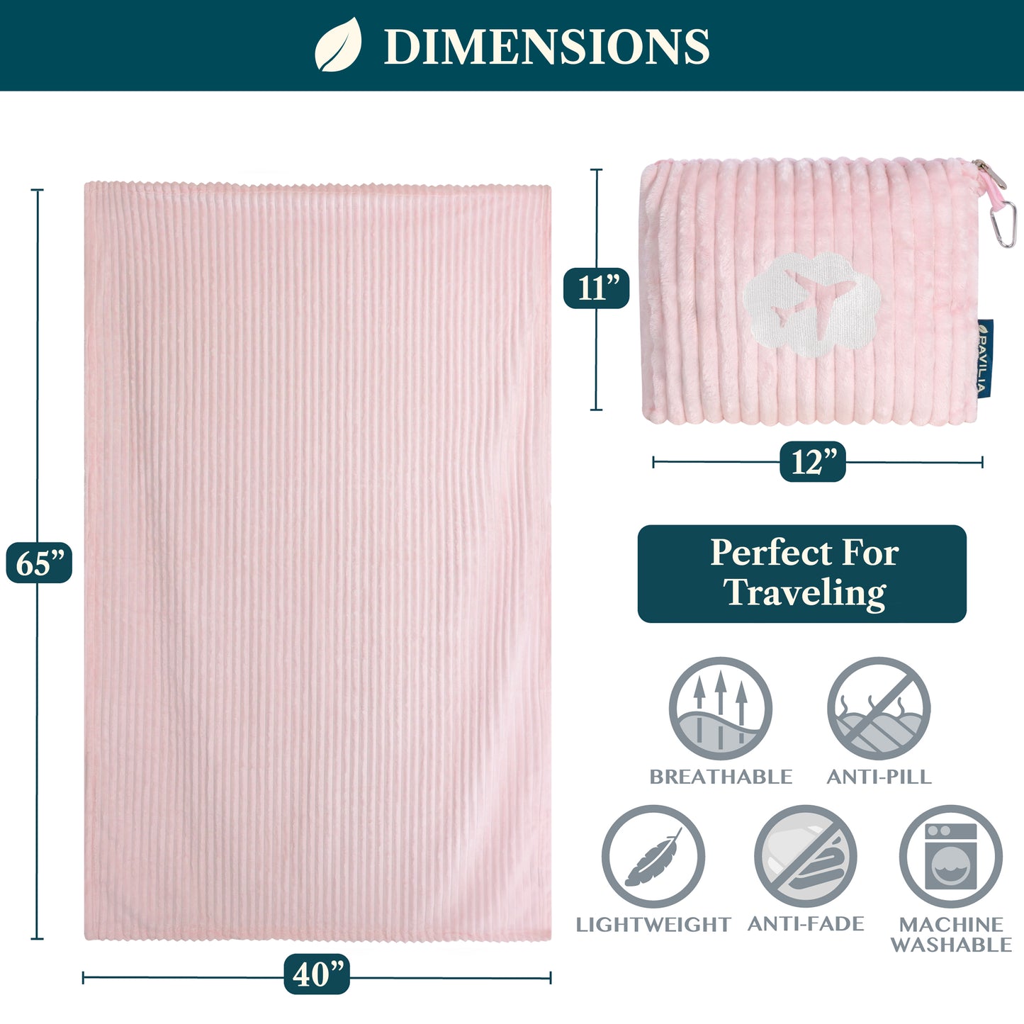 Airplane Fleece Travel Blanket Pillow