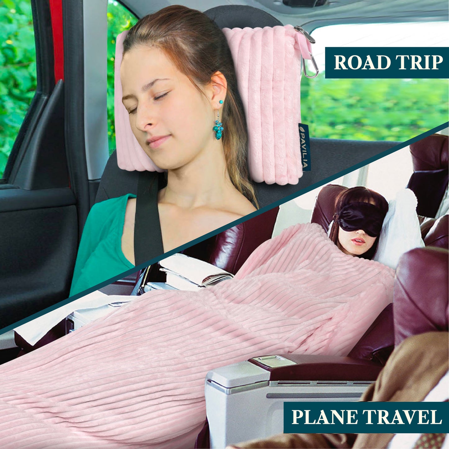 Airplane Fleece Travel Blanket Pillow