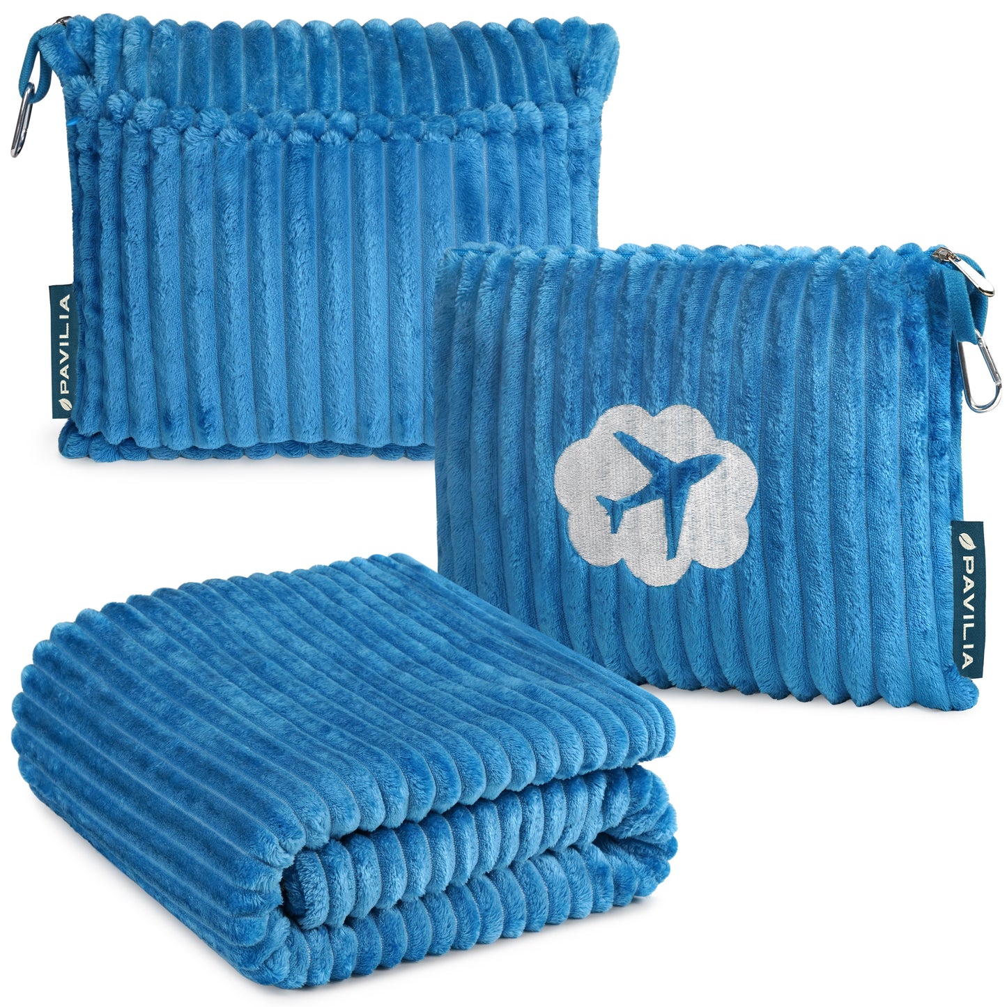 Airplane Fleece Travel Blanket Pillow