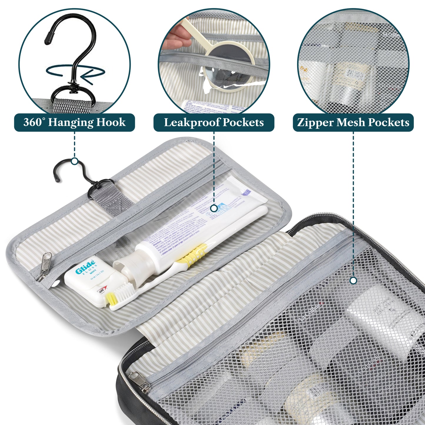 Modern Hanging Toiletry Organizer Bag