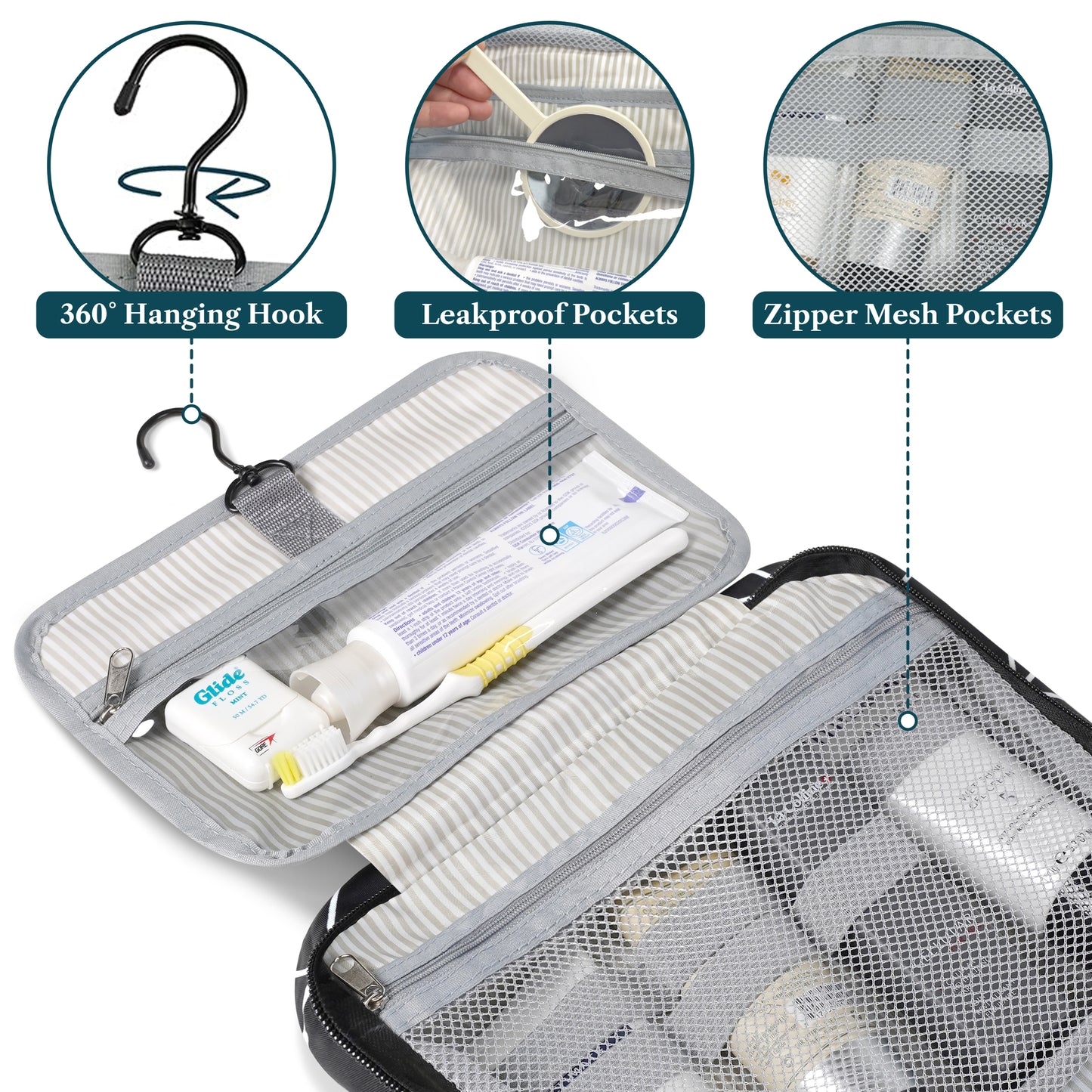 Modern Hanging Toiletry Organizer Bag