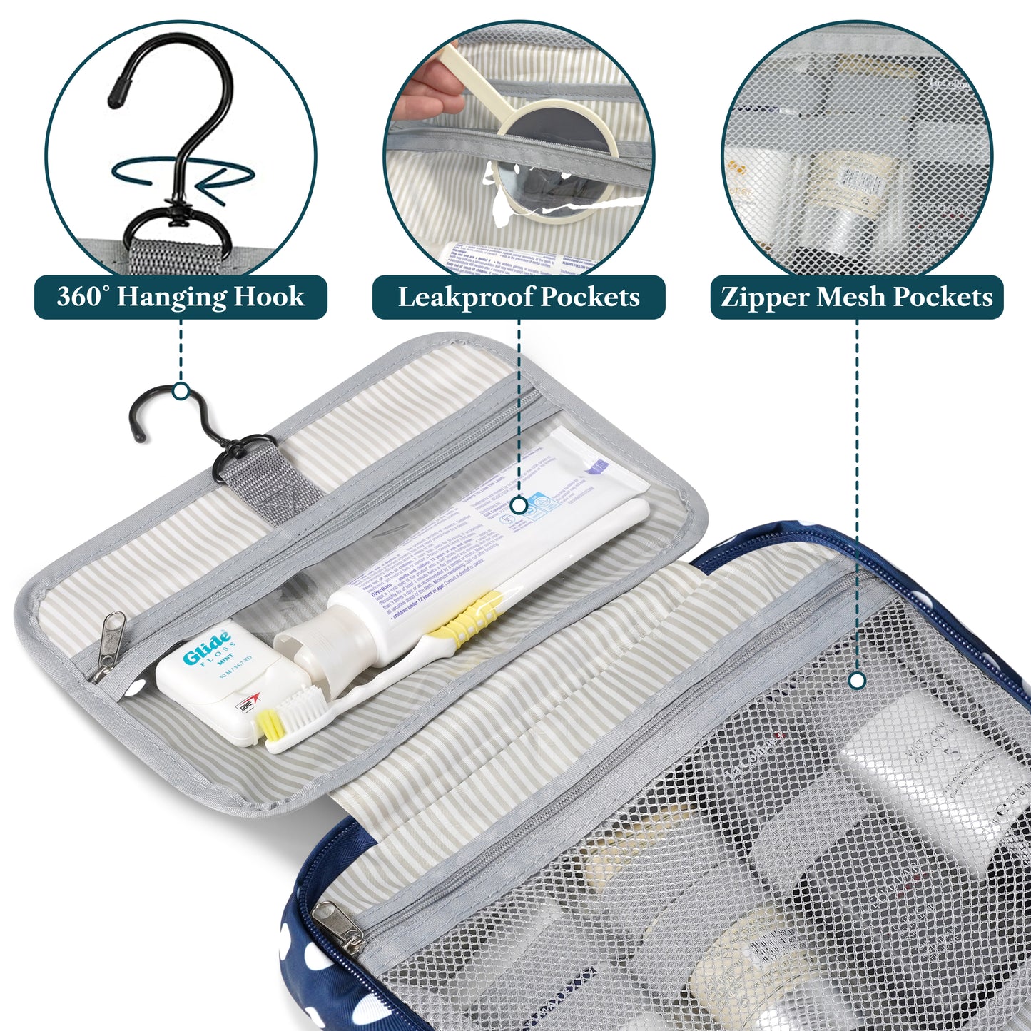 Modern Hanging Toiletry Organizer Bag