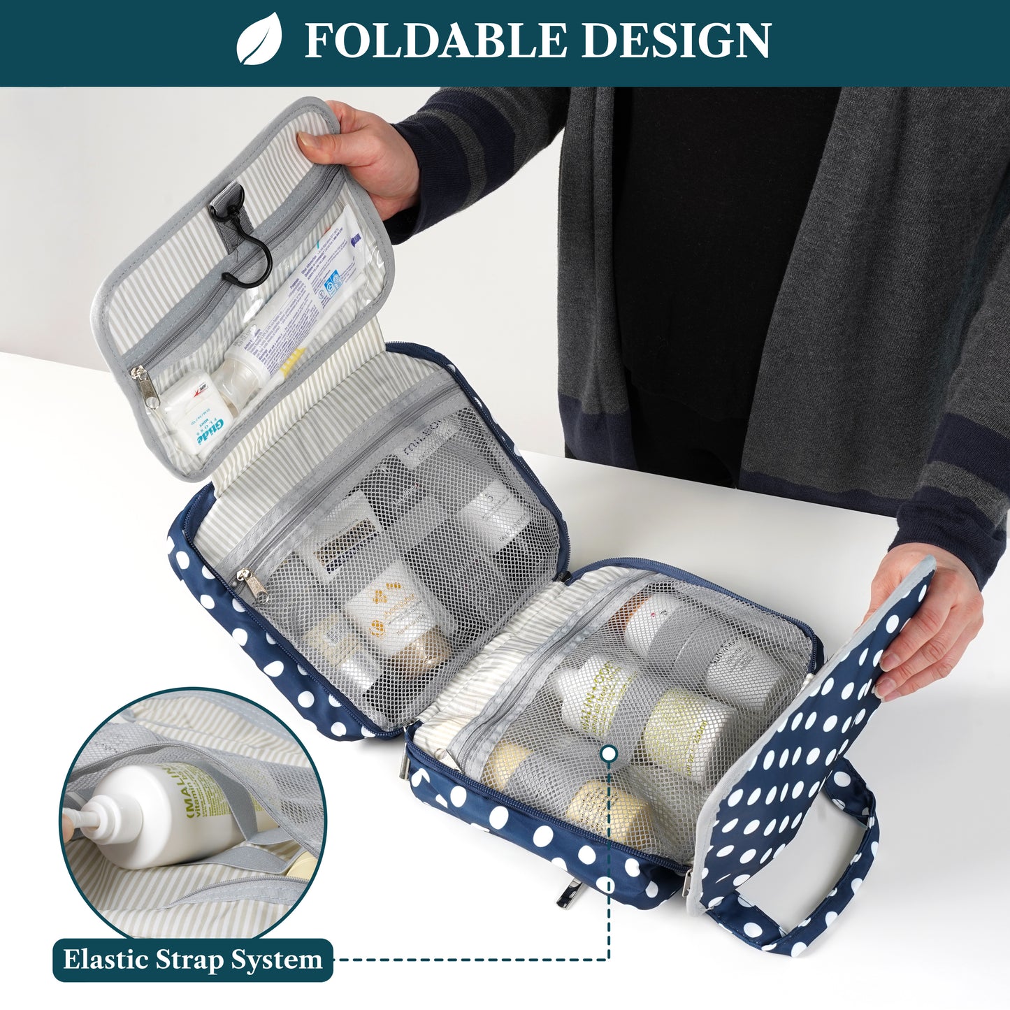 Modern Hanging Toiletry Organizer Bag