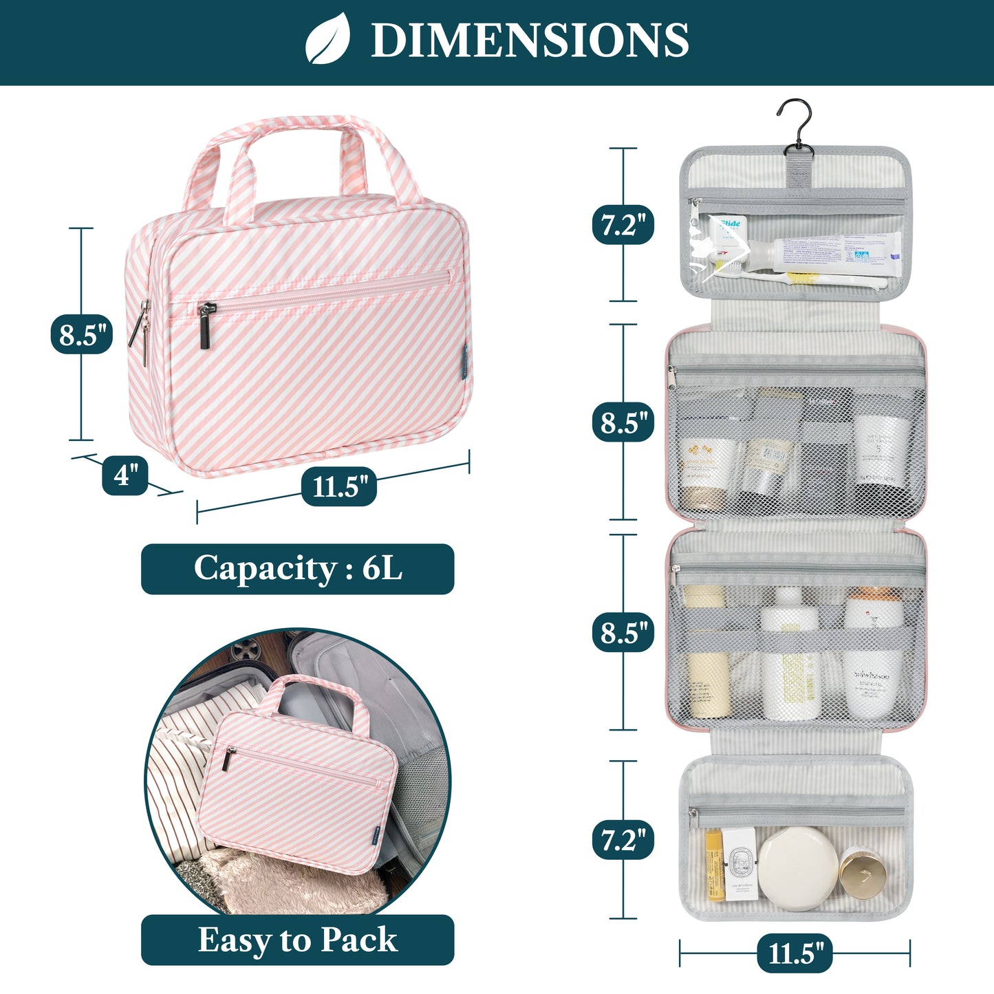 Modern Hanging Toiletry Organizer Bag